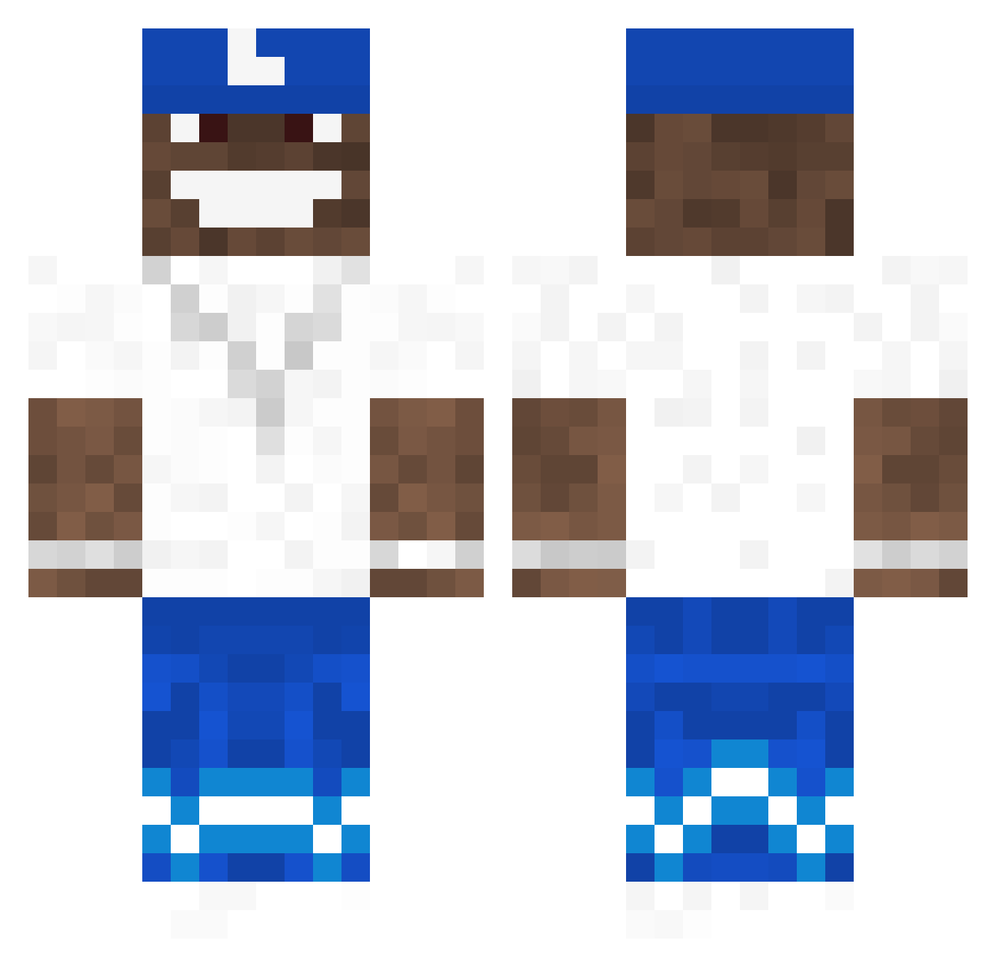 Twign Minecraft skin, front and back view