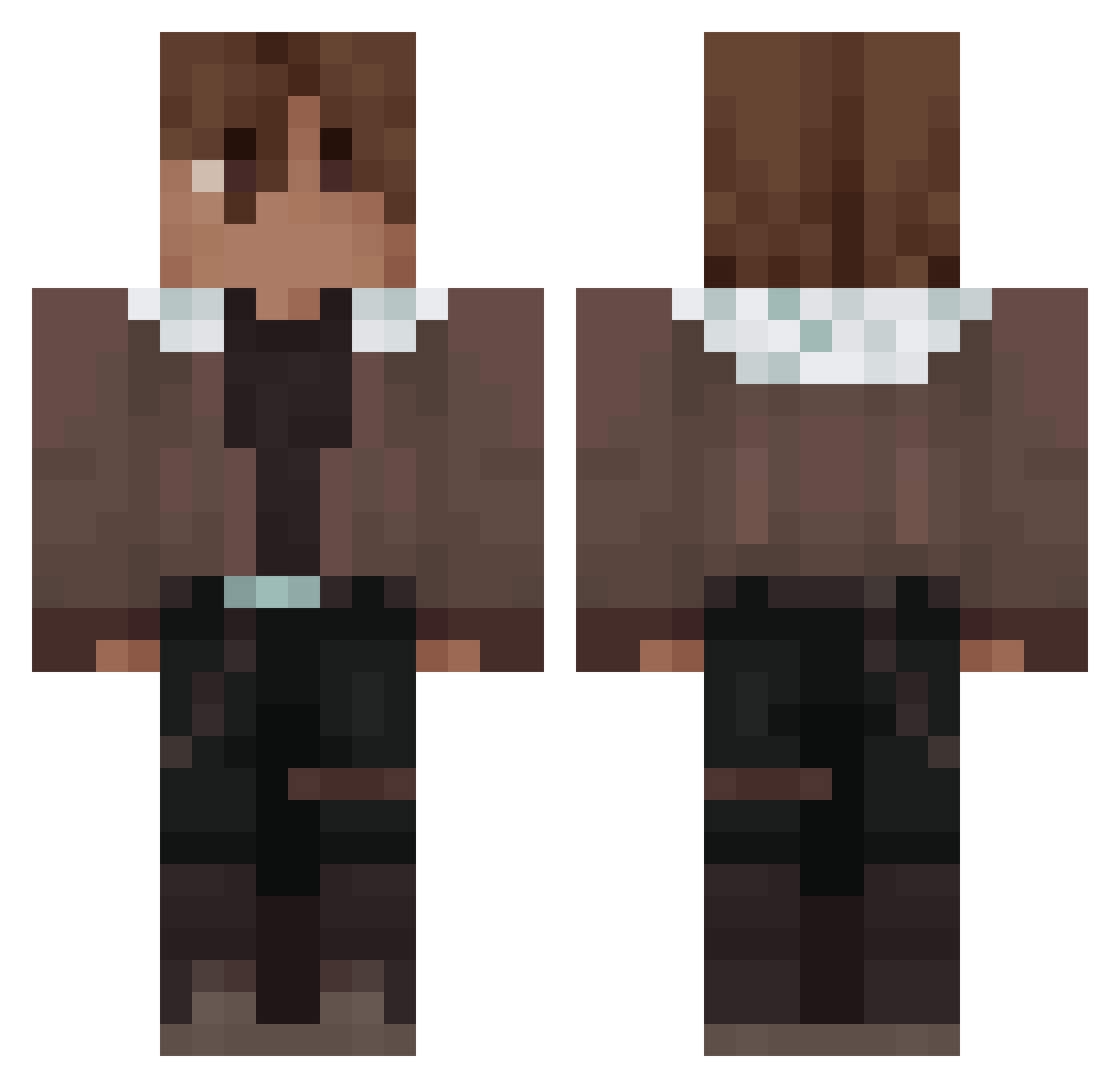Hoxtry Minecraft skin, front and back view