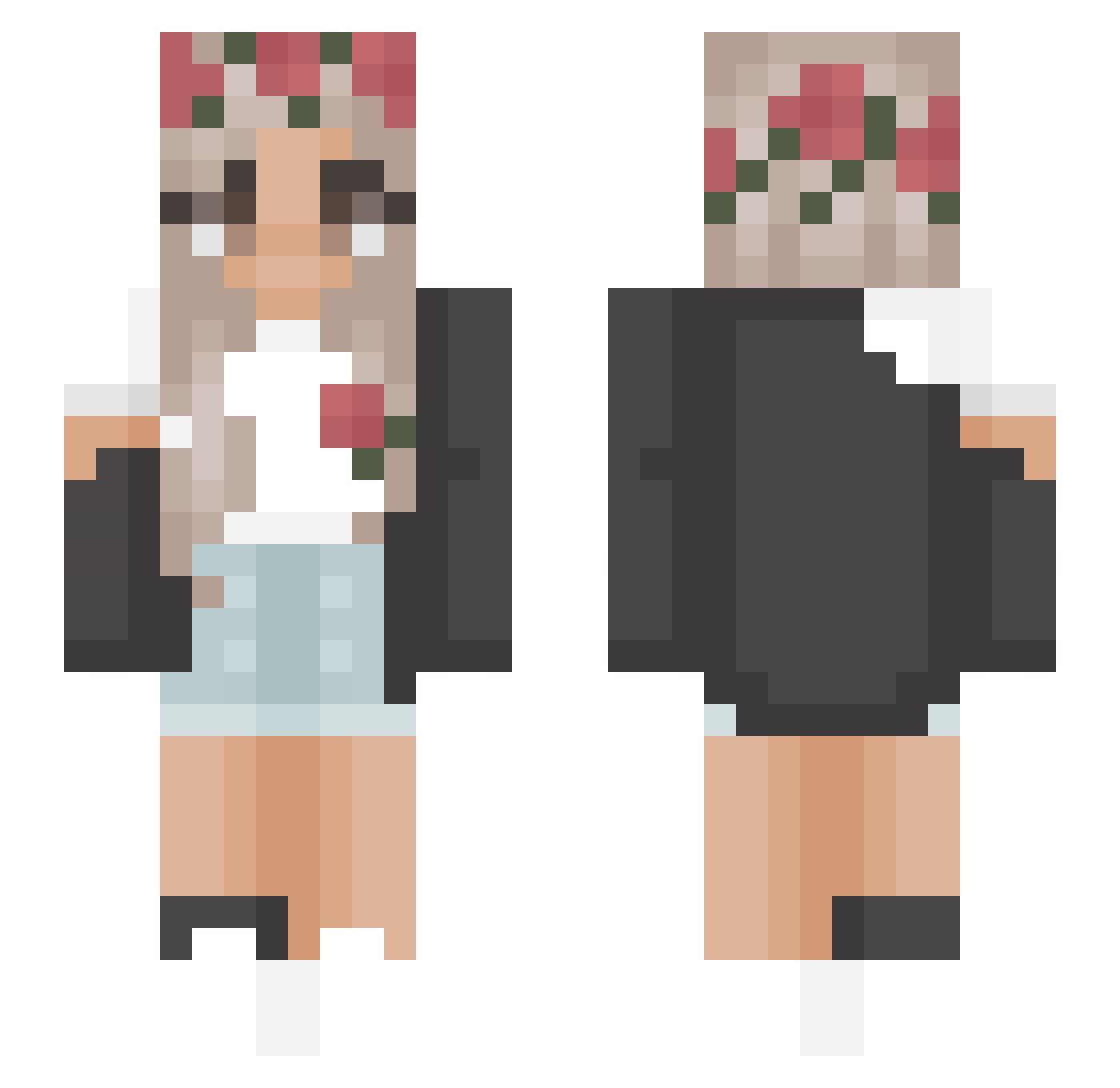 ziLLaw Minecraft skin, front and back view