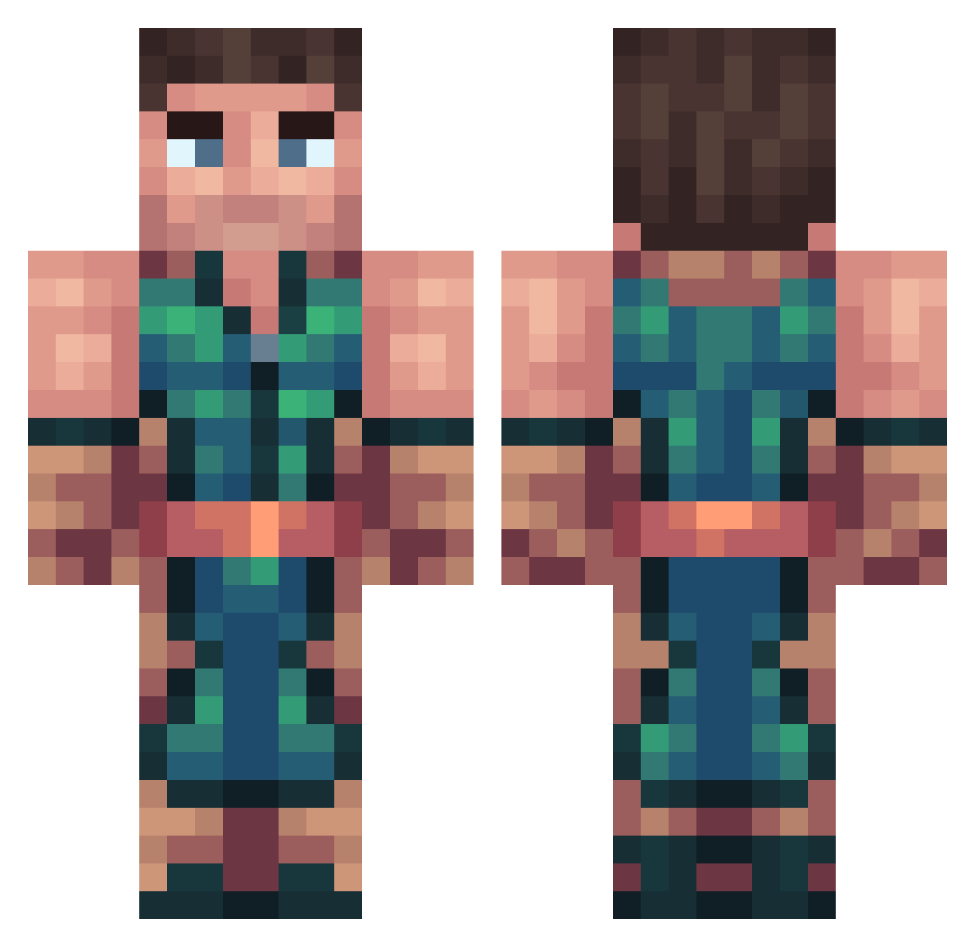 legolaslen Minecraft skin, front and back view
