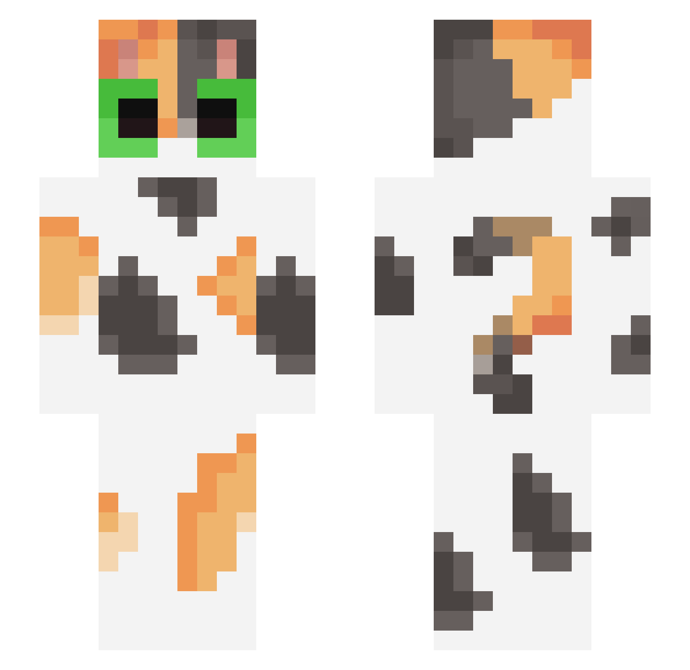 sophieloe Minecraft skin, front and back view
