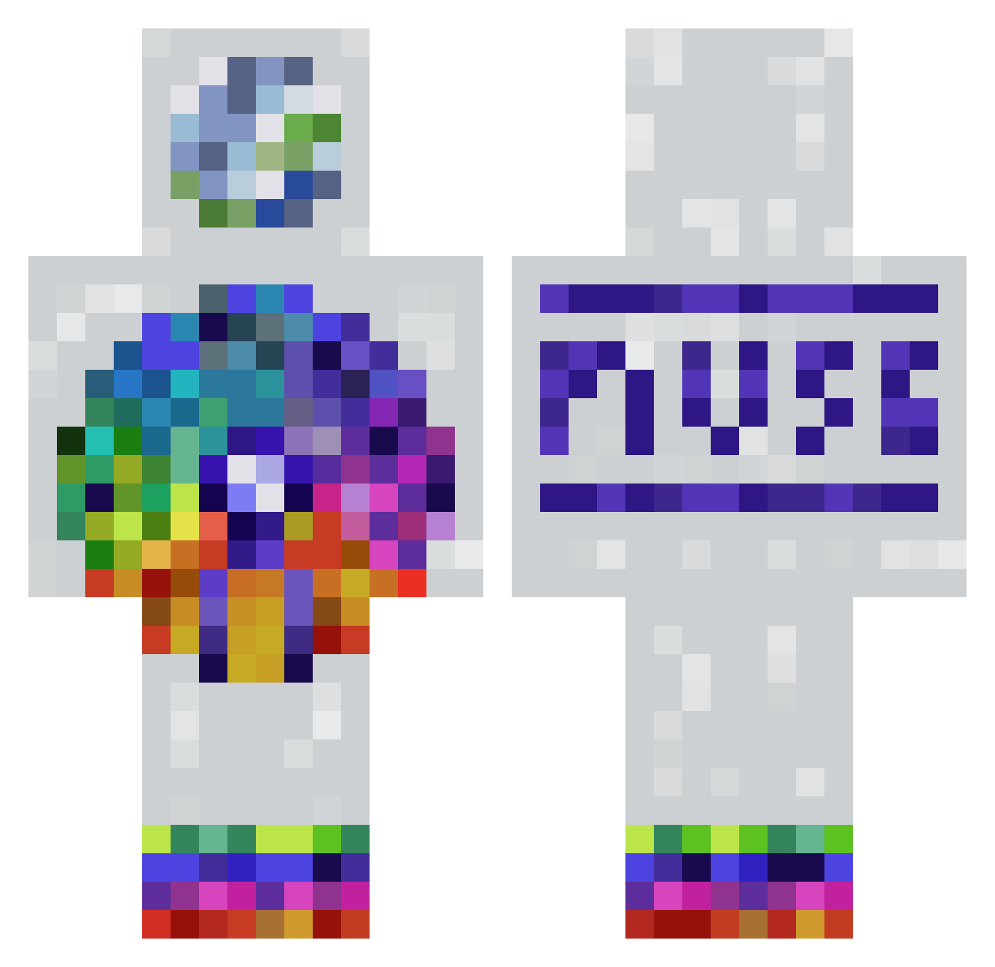 Poooooo9854 Minecraft skin, front and back view