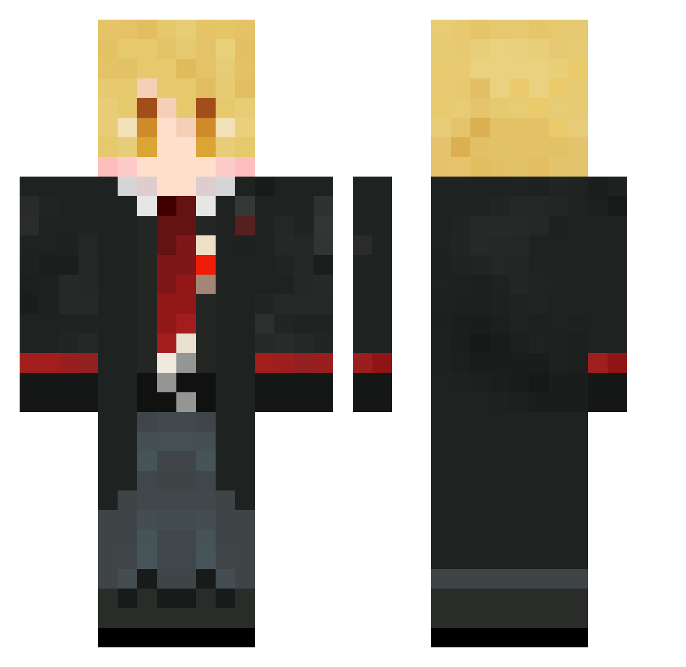 Ledicann Minecraft skin, front and back view