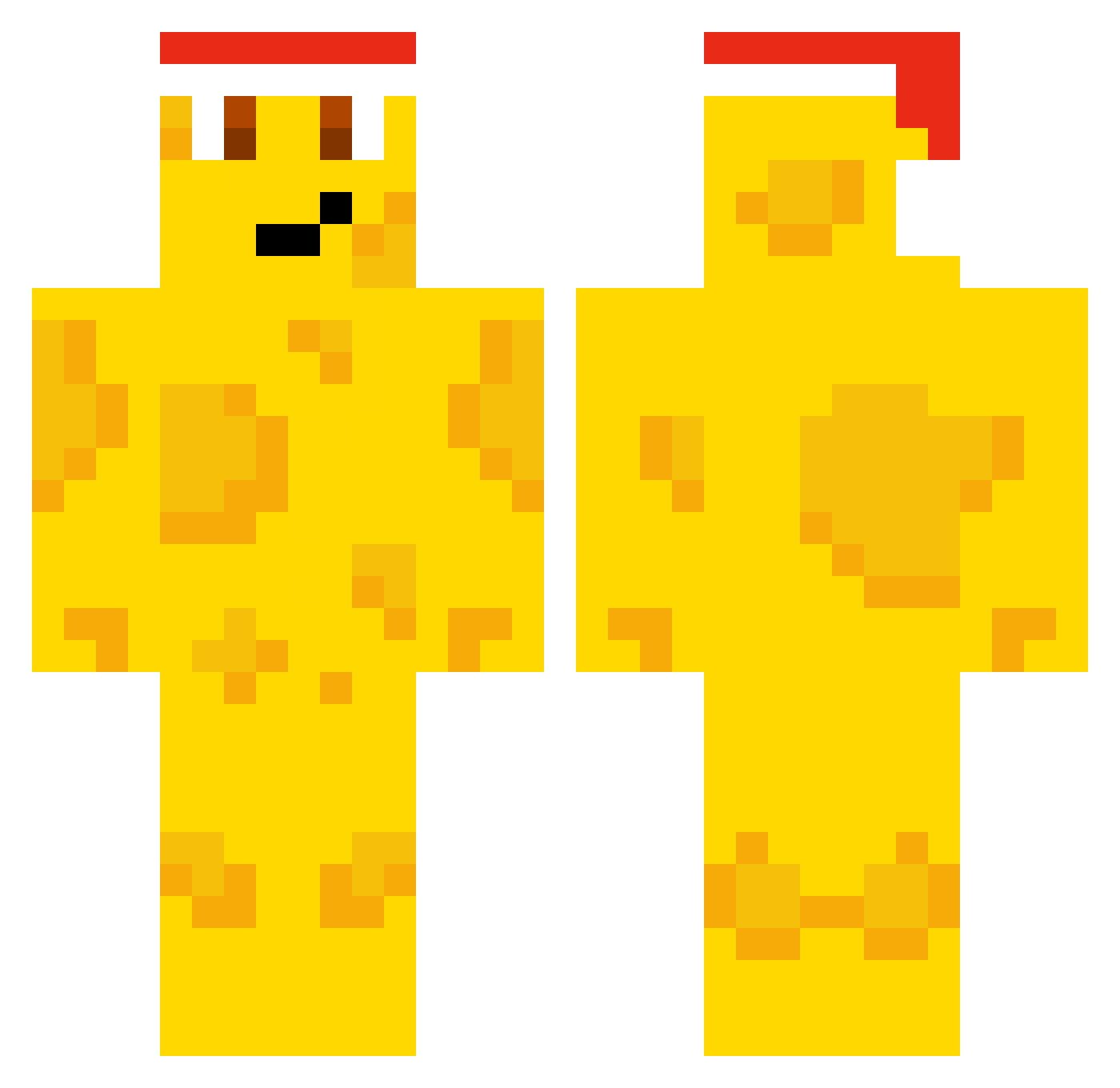CheeseBoy45 Minecraft skin, front and back view