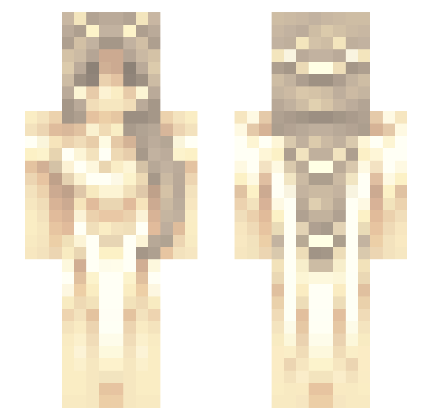 3igota Minecraft skin, front and back view