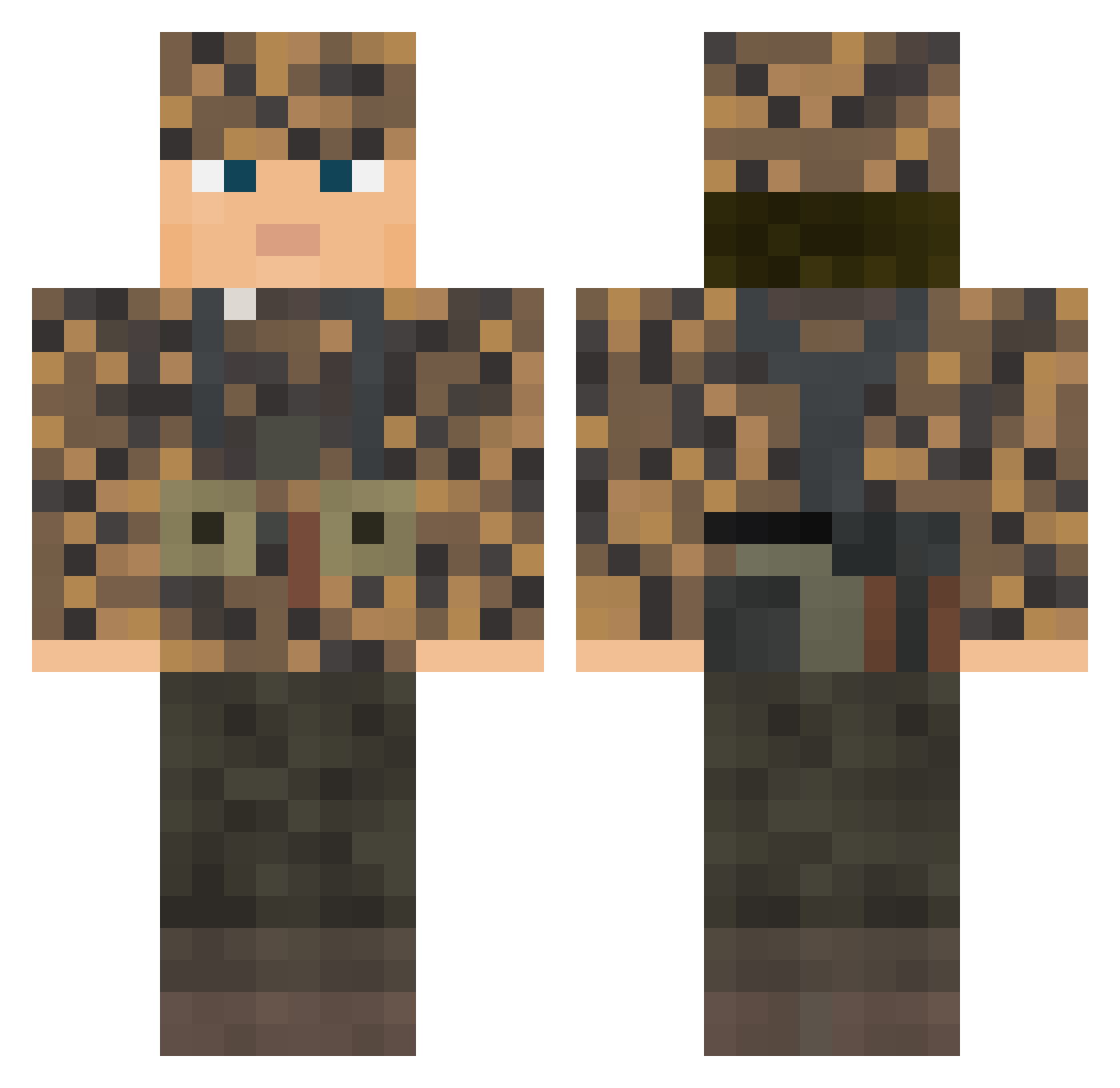 E1aychick Minecraft skin, front and back view