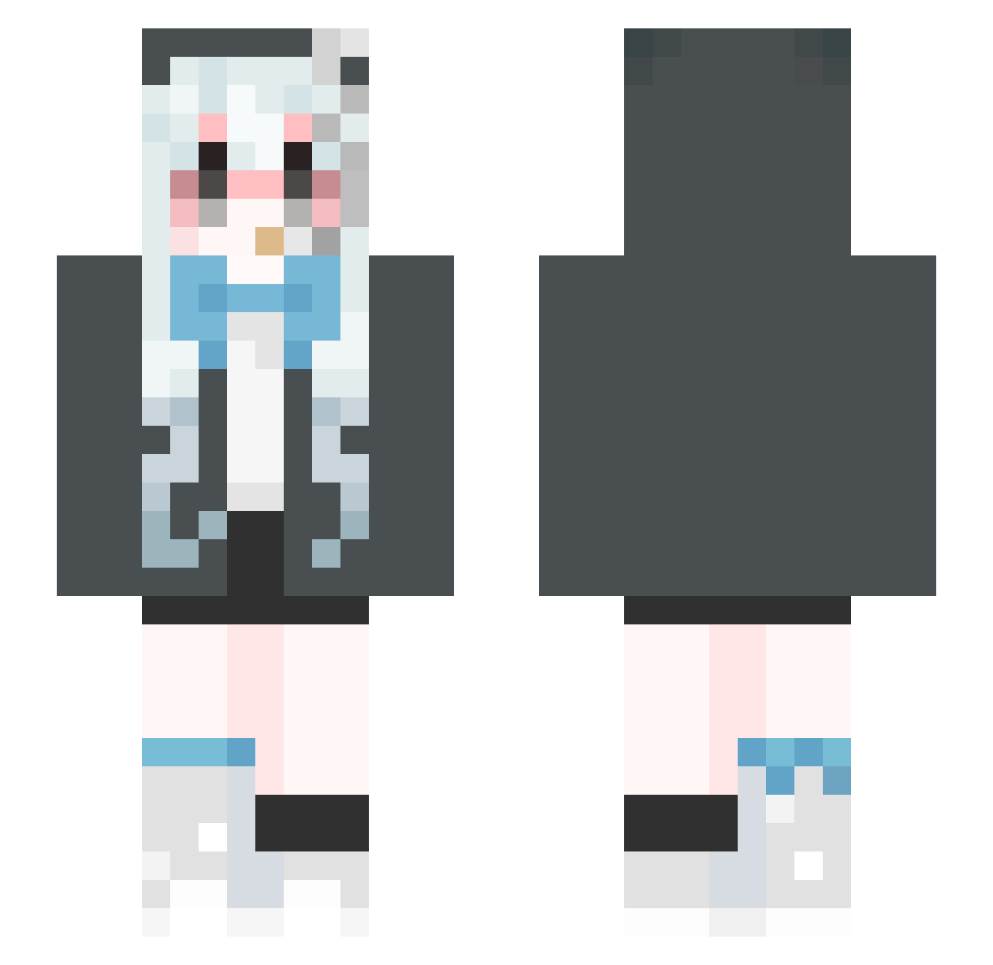 spaceforyou Minecraft skin, front and back view