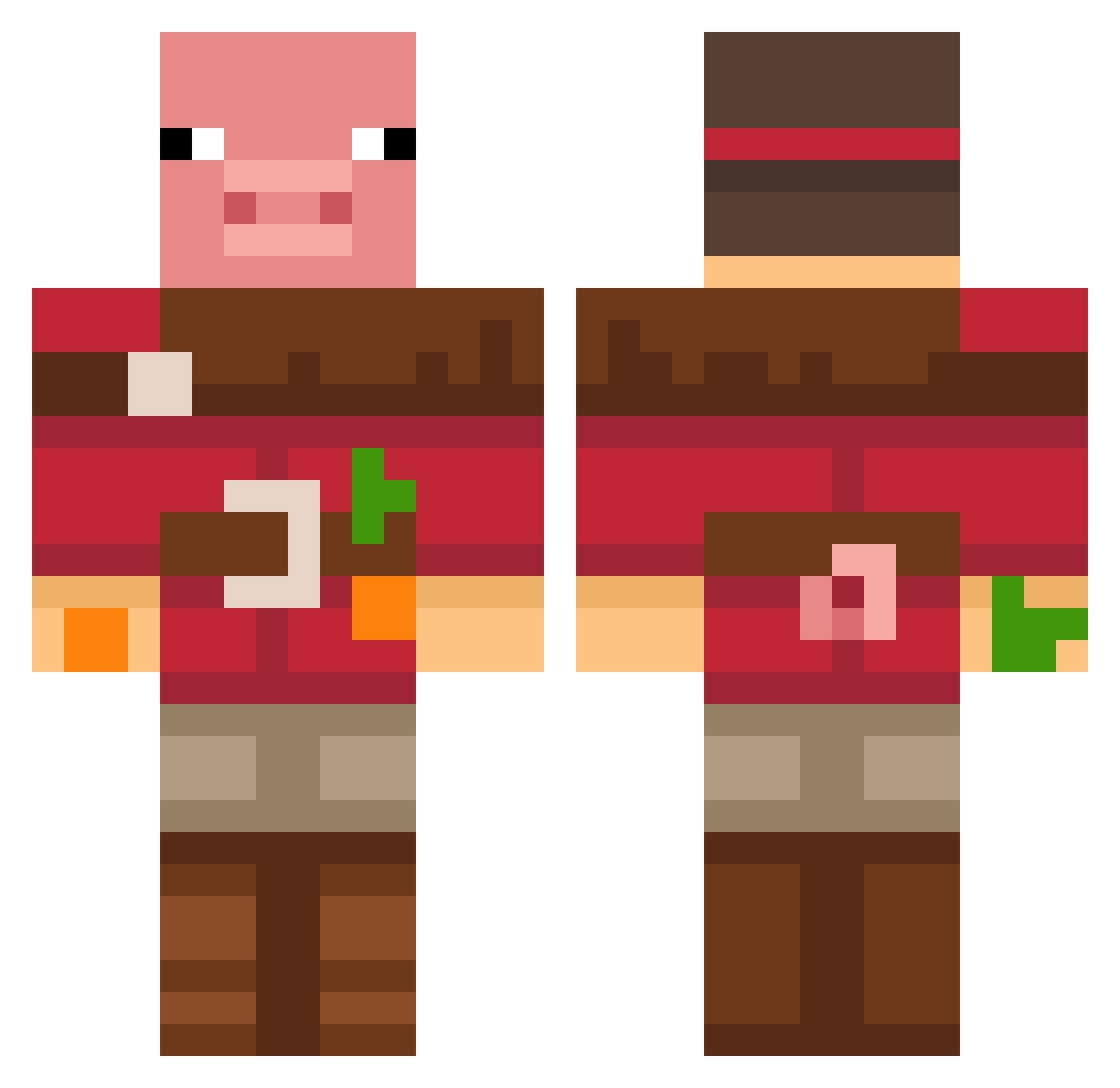keanu2015 Minecraft skin, front and back view