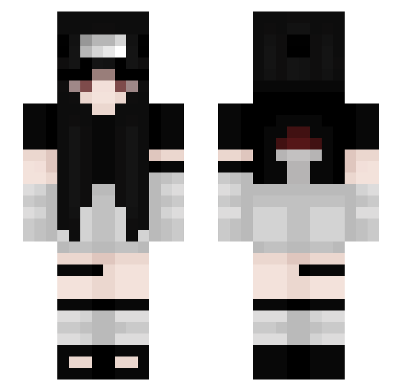 cata67 Minecraft skin, front and back view