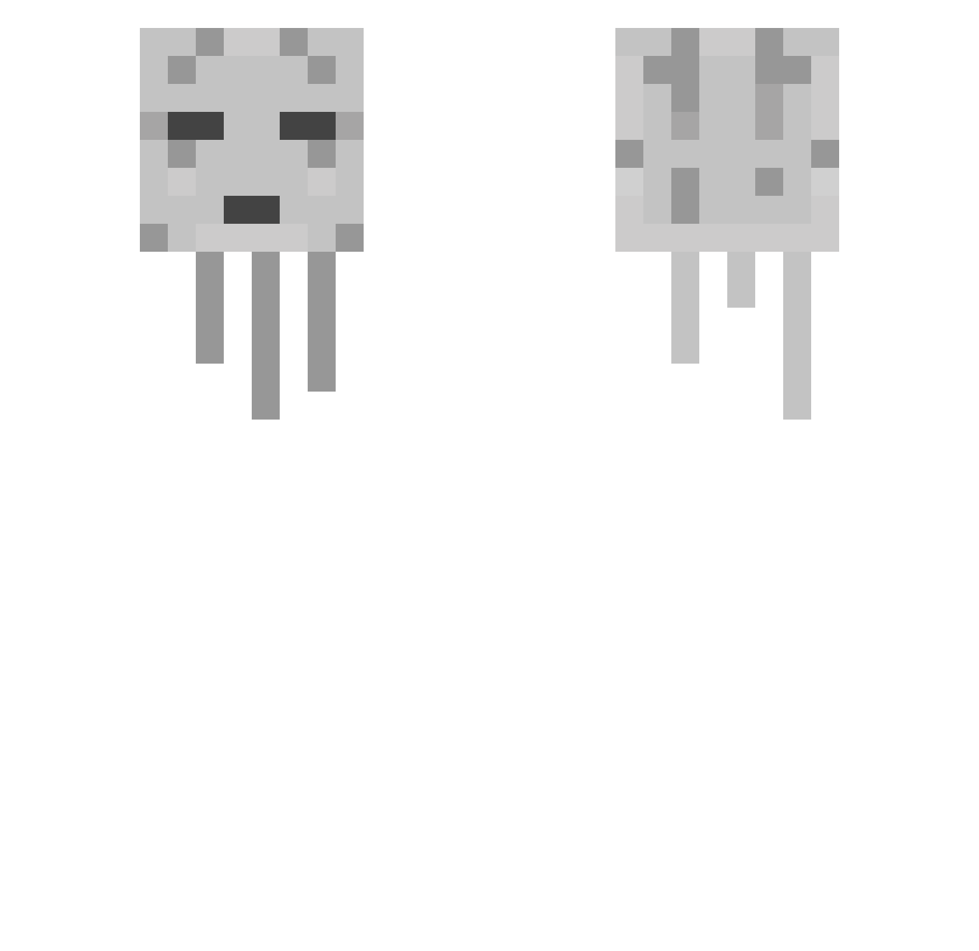 RonnyMusashi Minecraft skin, front and back view