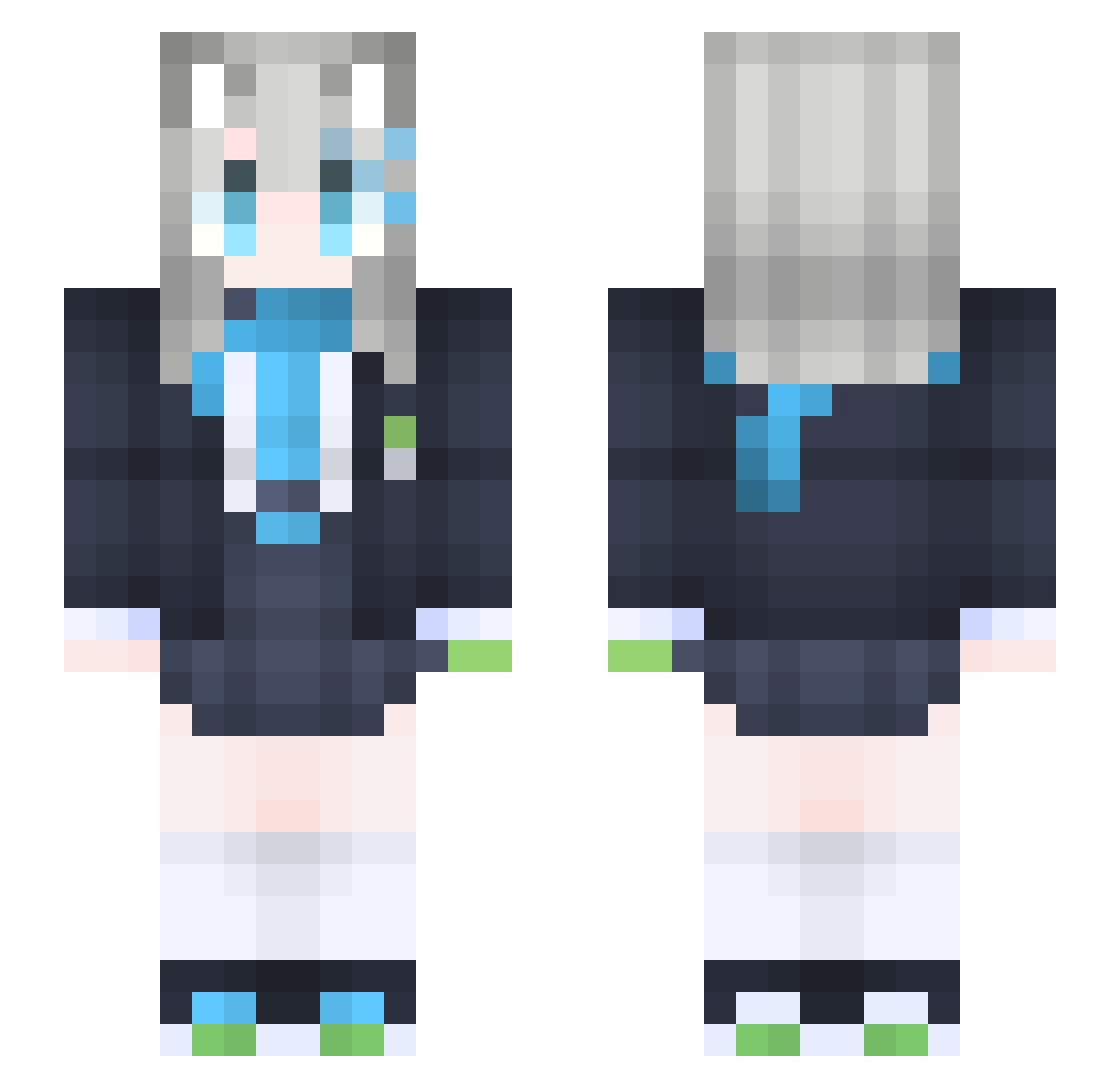 Iryyu_ Minecraft skin, front and back view