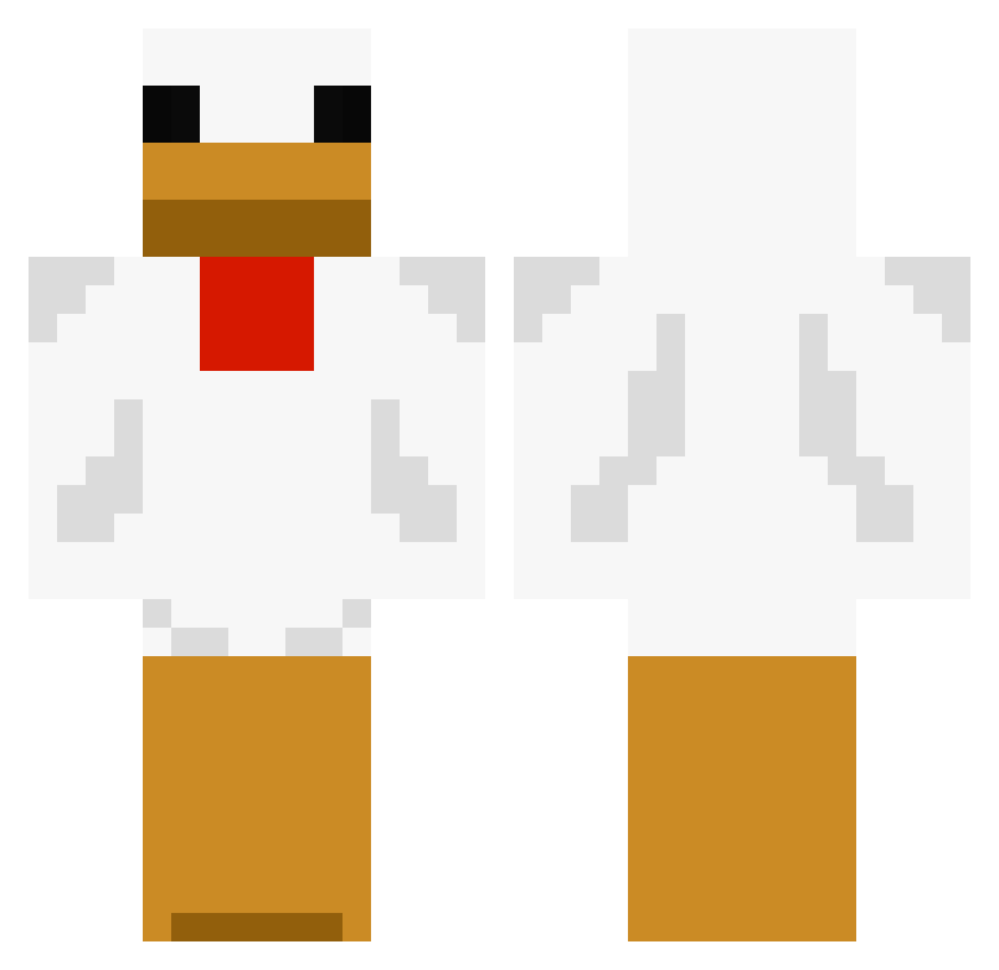 Weeethan Minecraft skin, front and back view