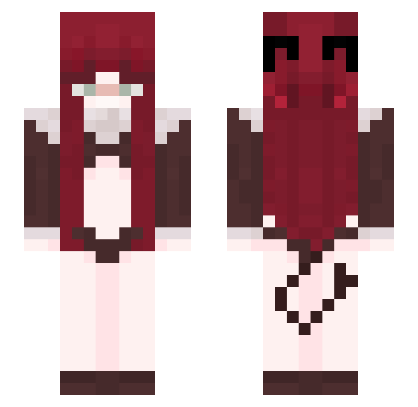 Salty_noobe Minecraft skin, front and back view