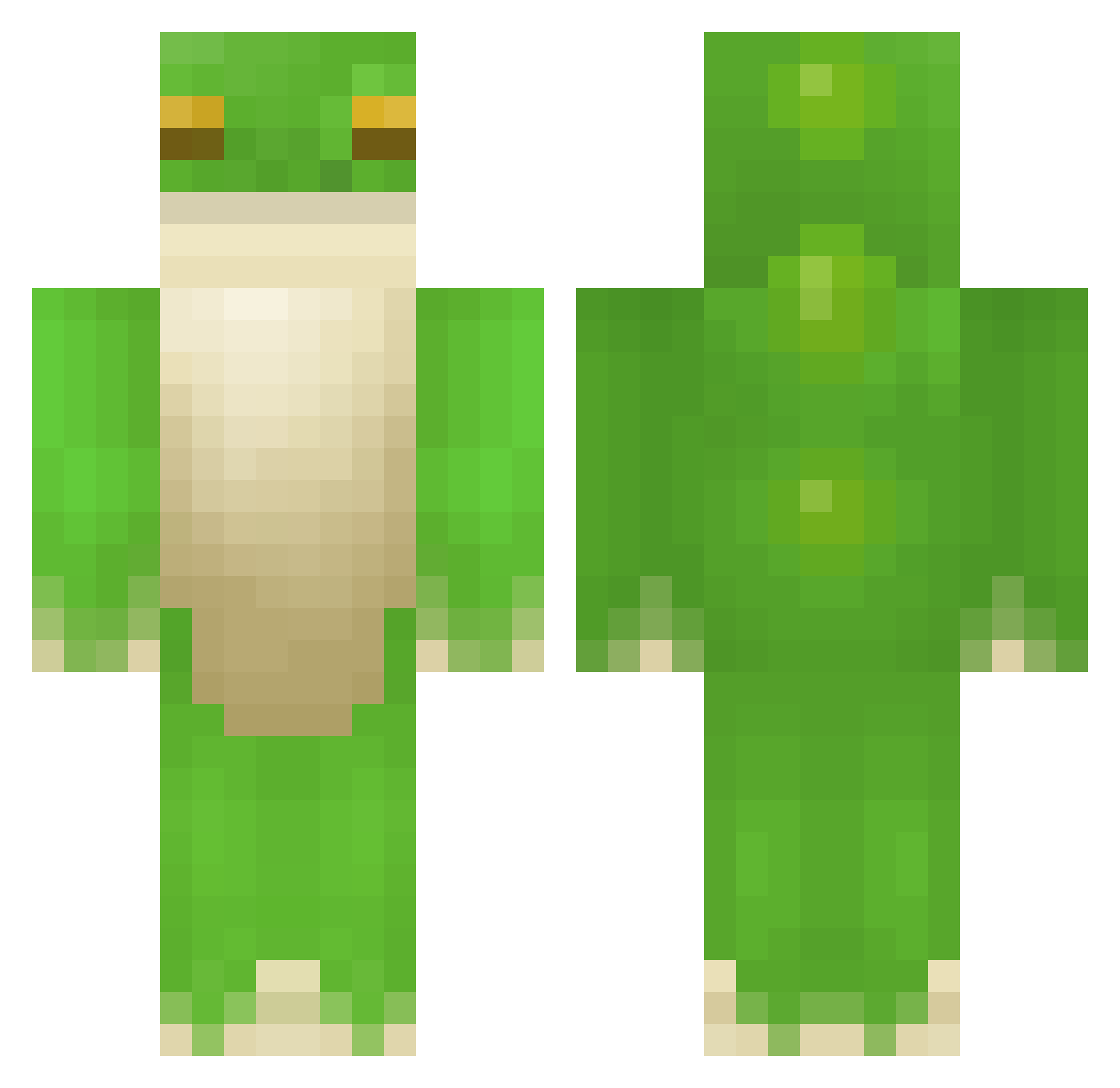dcskill Minecraft skin, front and back view