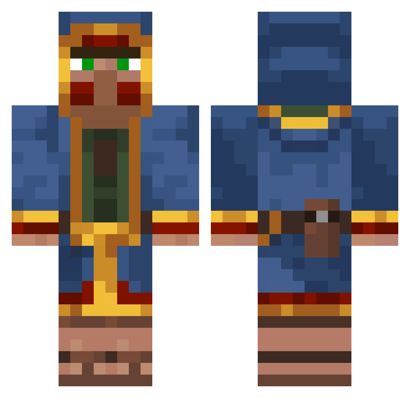 LilTex117 Minecraft skin, front and back view
