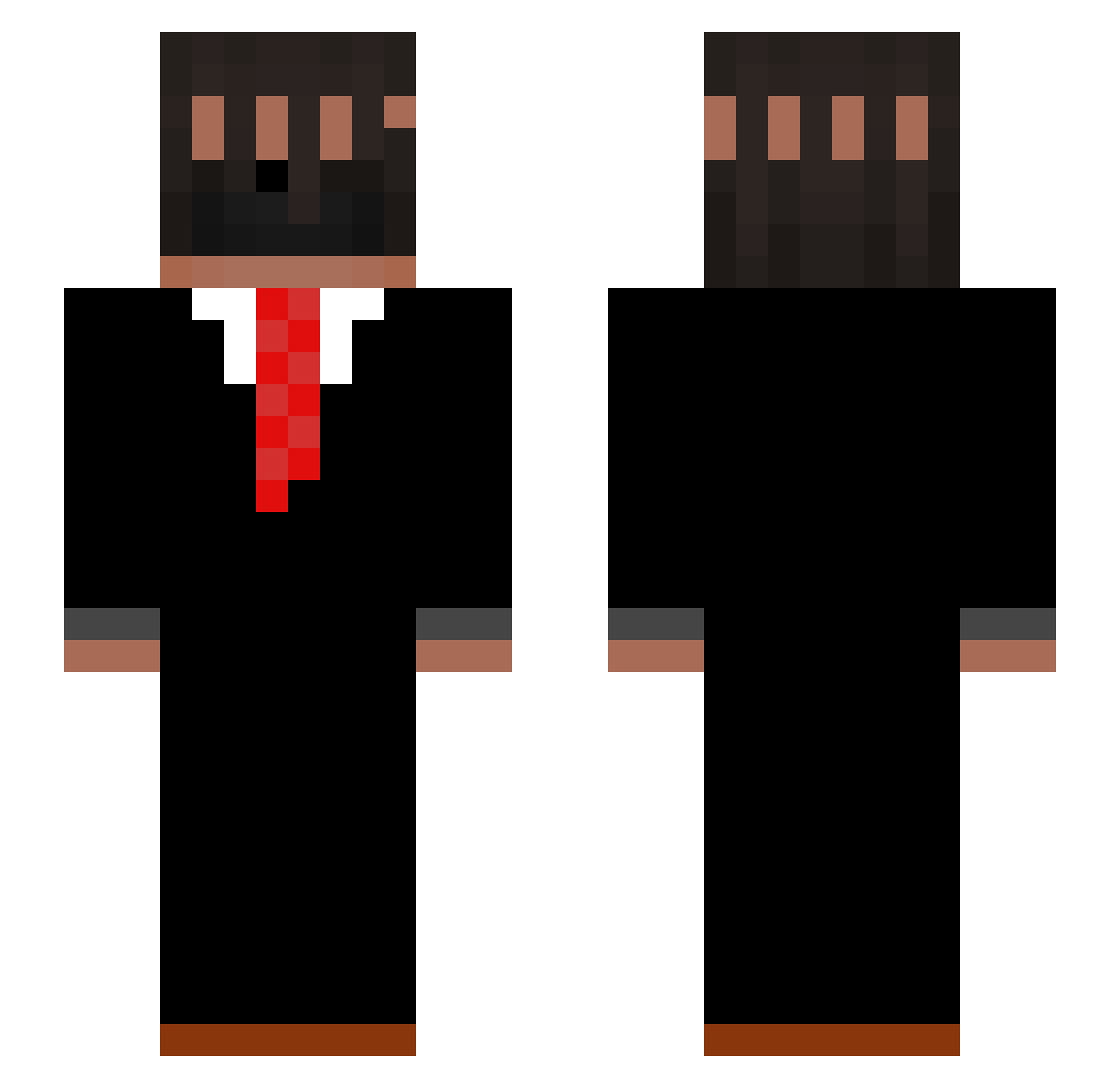 Steve356789887 Minecraft skin, front and back view