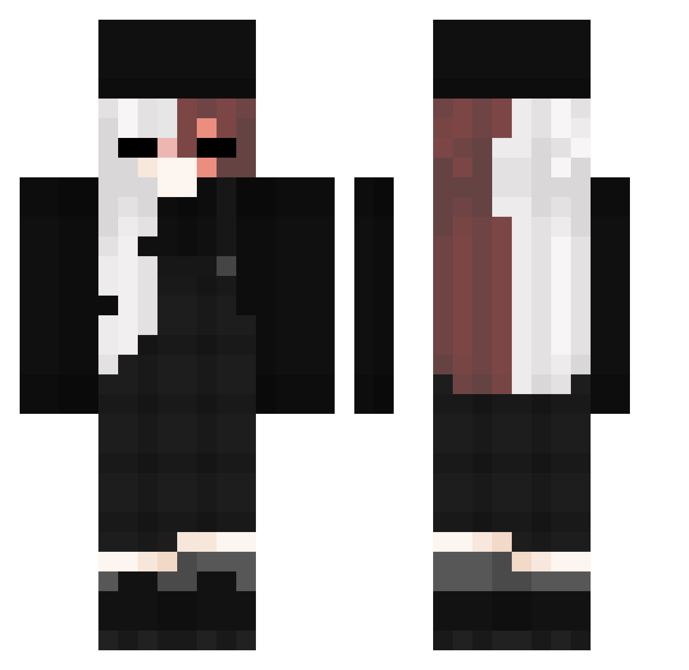 sheloveskuya Minecraft skin, front and back view
