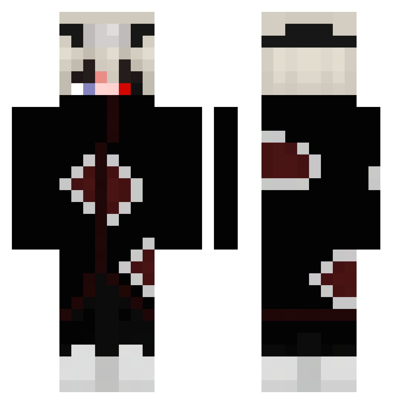Rami18 Minecraft skin, front and back view