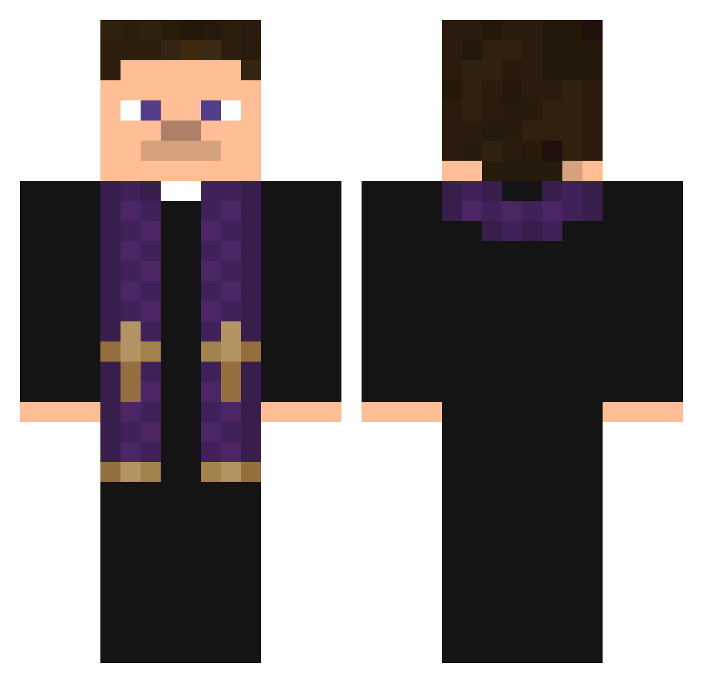 cotaponto Minecraft skin, front and back view