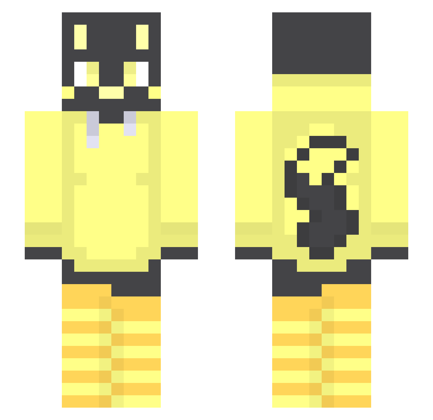 RKW2B Minecraft skin, front and back view