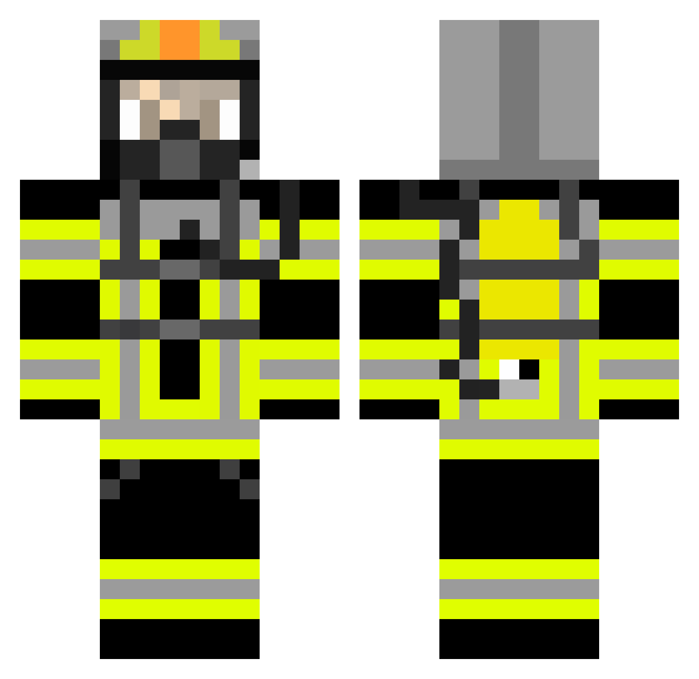 Tkuar76 Minecraft skin, front and back view