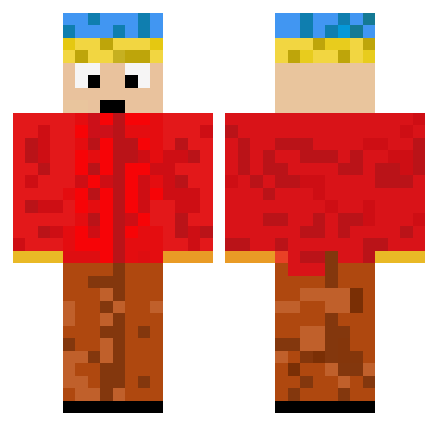 combro2k Minecraft skin, front and back view