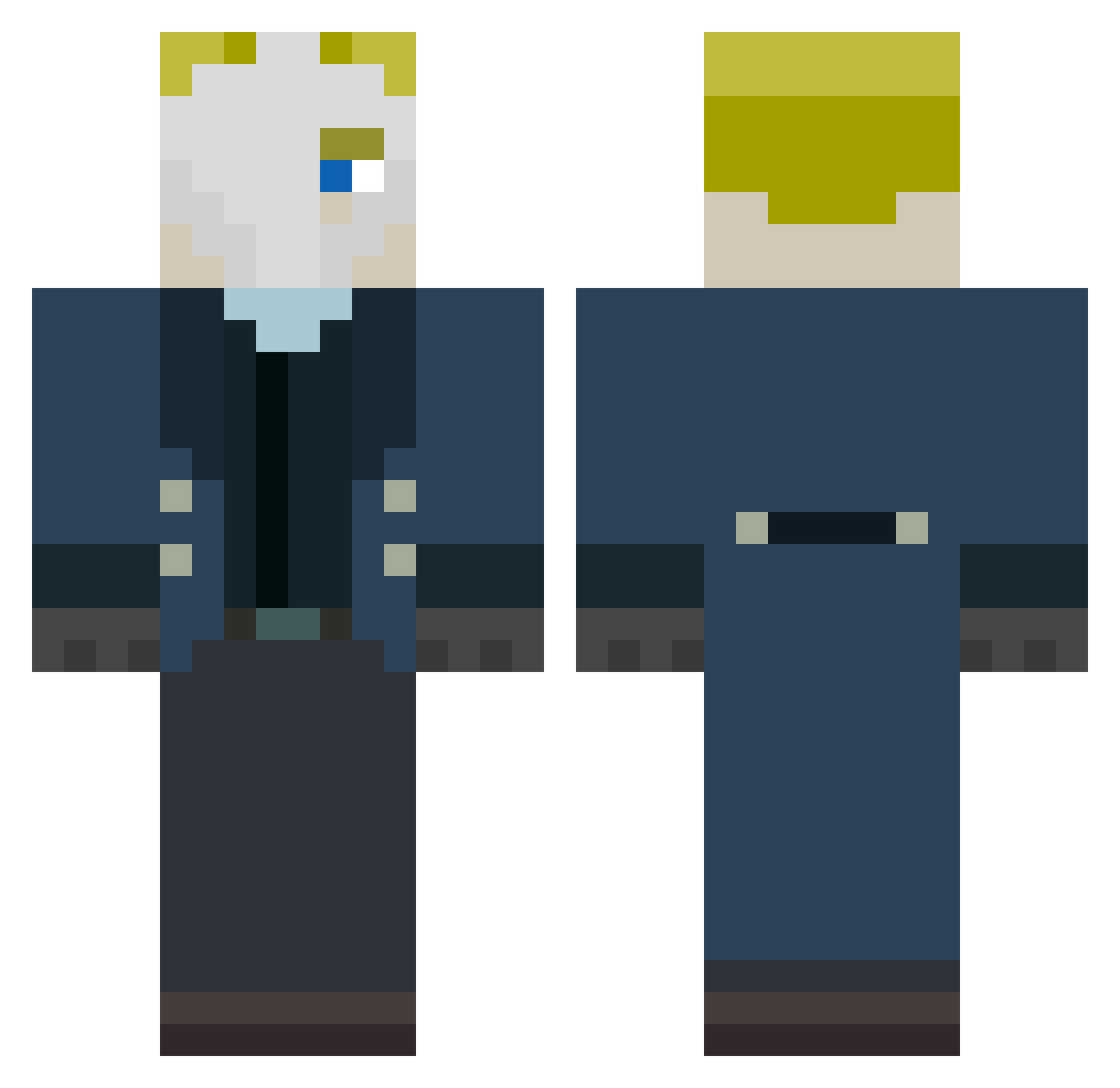 TheLawfulGamer Minecraft skin, front and back view