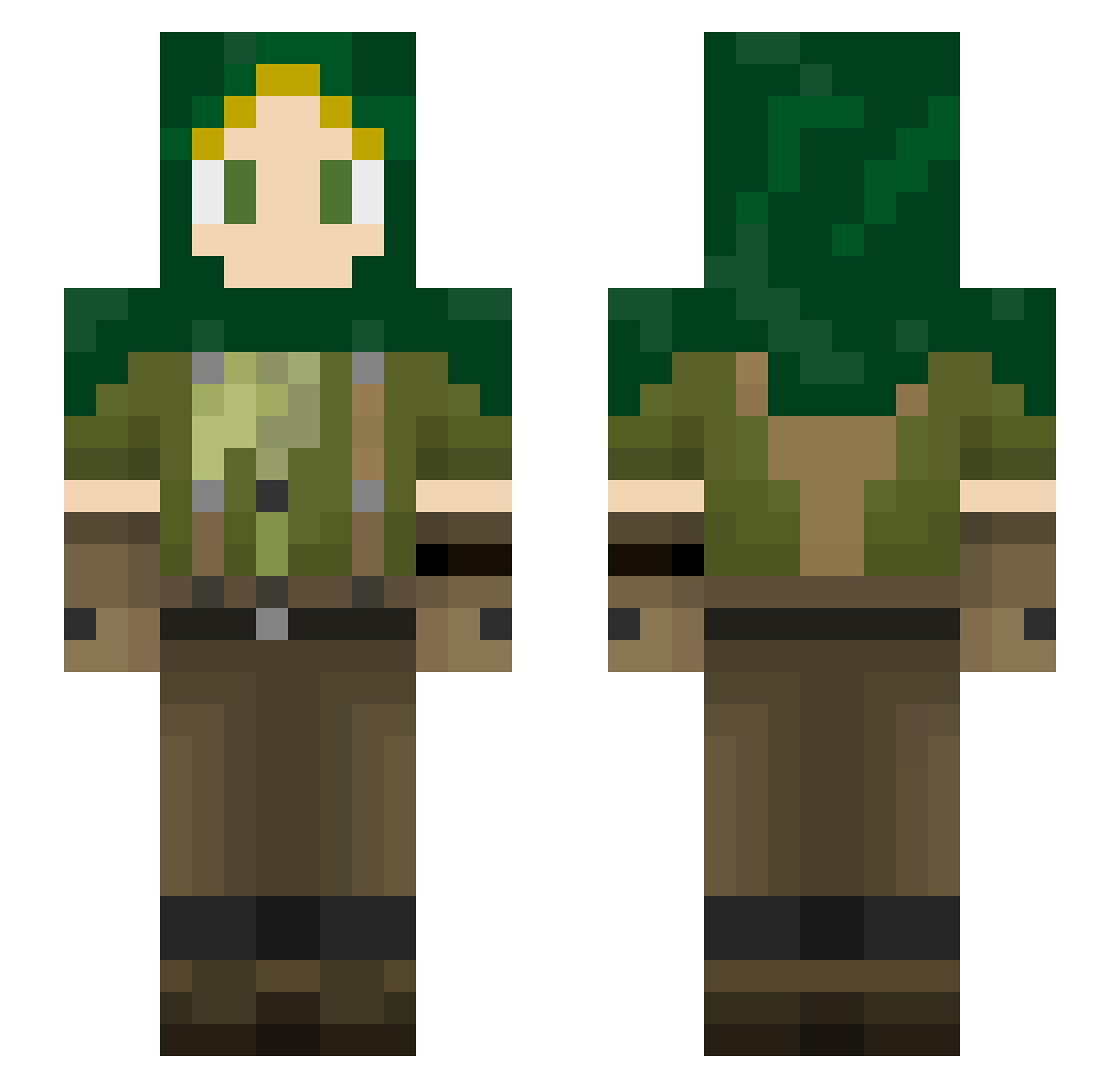 Sushi_Balls Minecraft skin, front and back view