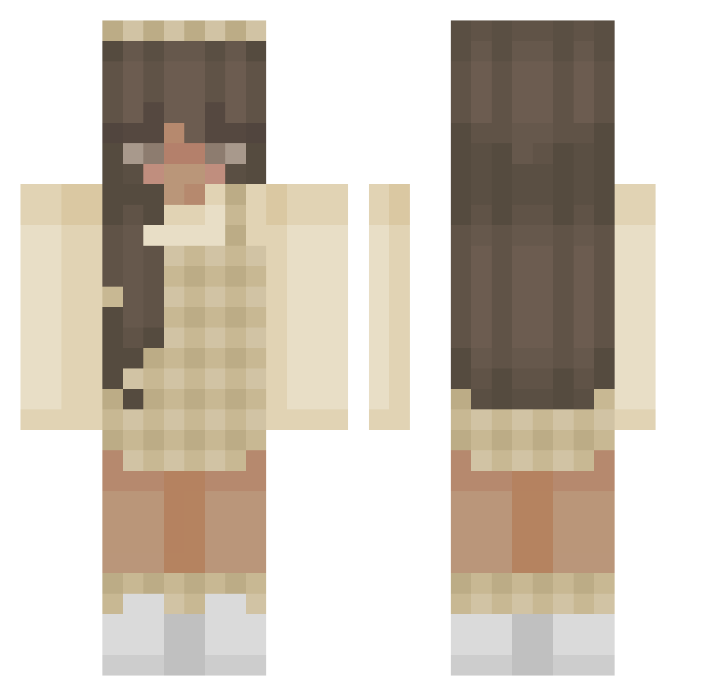 Adria509 Minecraft skin, front and back view