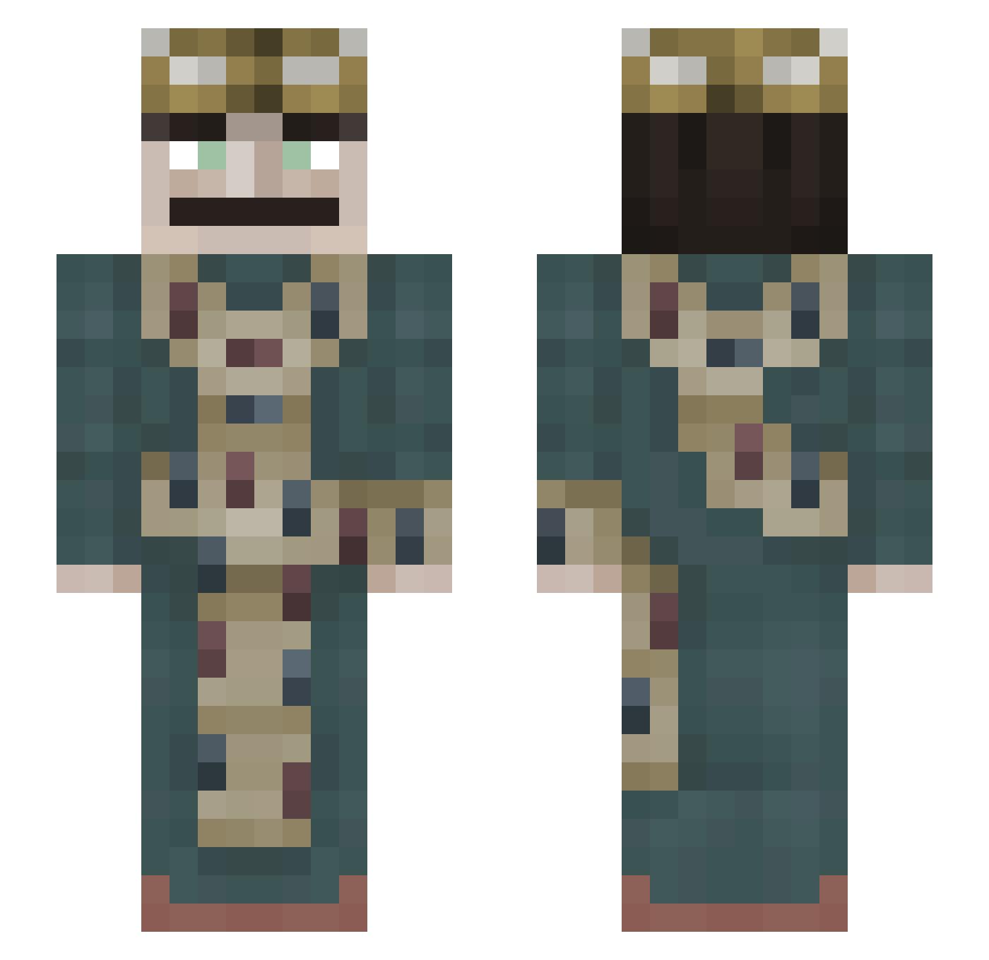 Bagrationi Minecraft skin, front and back view