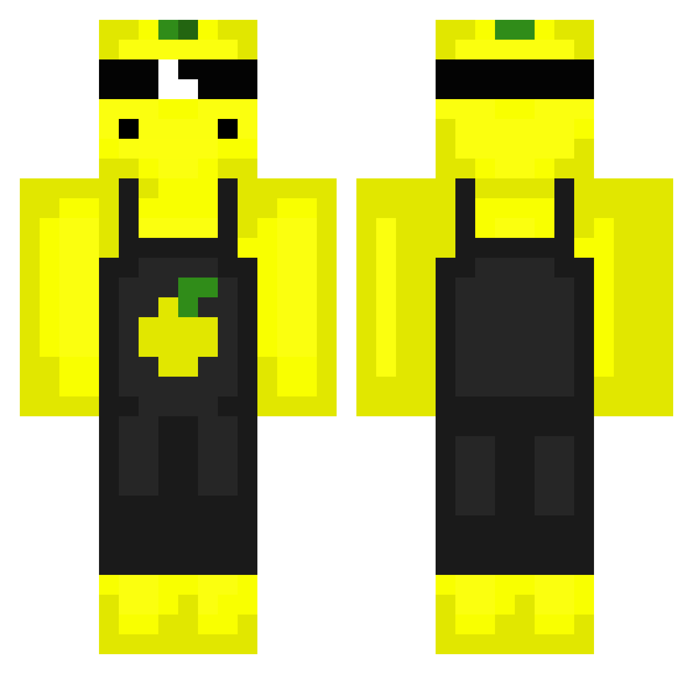 Dvsa0614 Minecraft skin, front and back view
