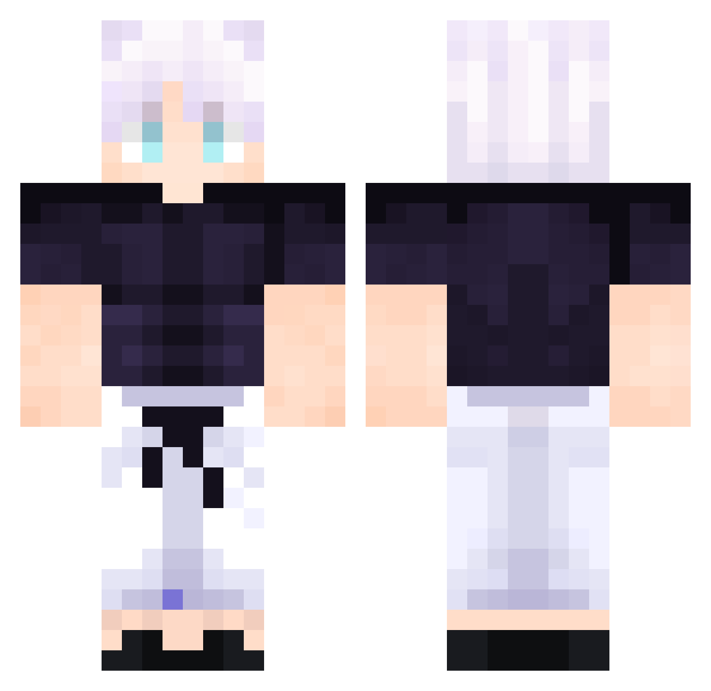 Rumay020 Minecraft skin, front and back view