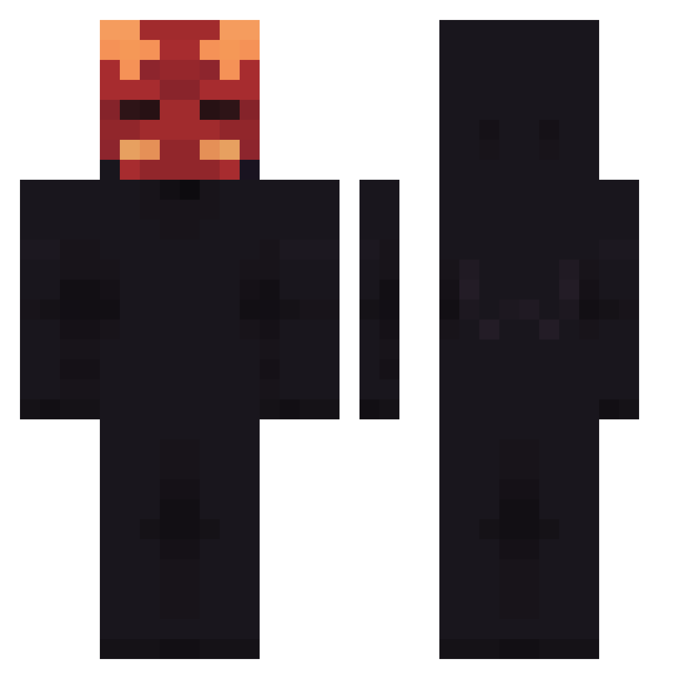 MouGa_Gaming Minecraft skin, front and back view