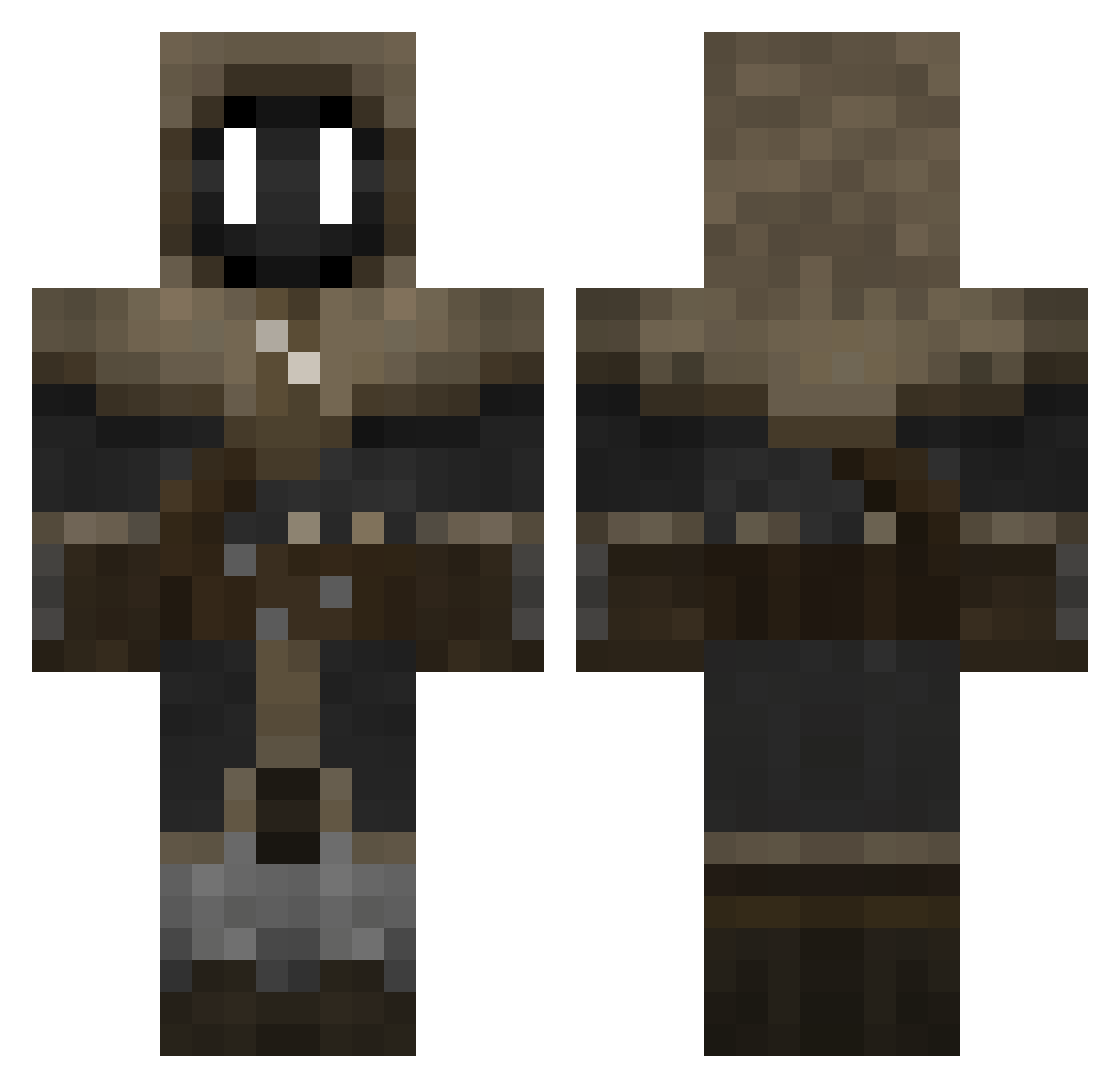 tRSukeadDakus Minecraft skin, front and back view