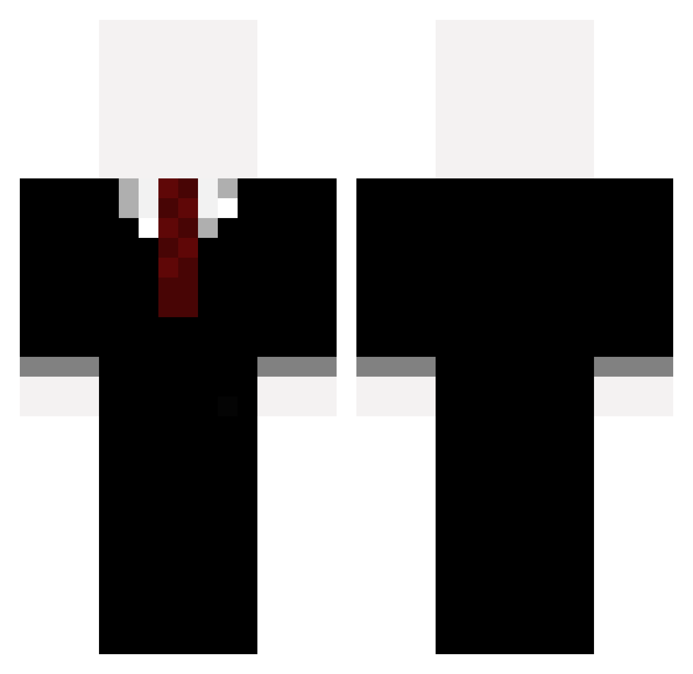 Zluan12 Minecraft skin, front and back view
