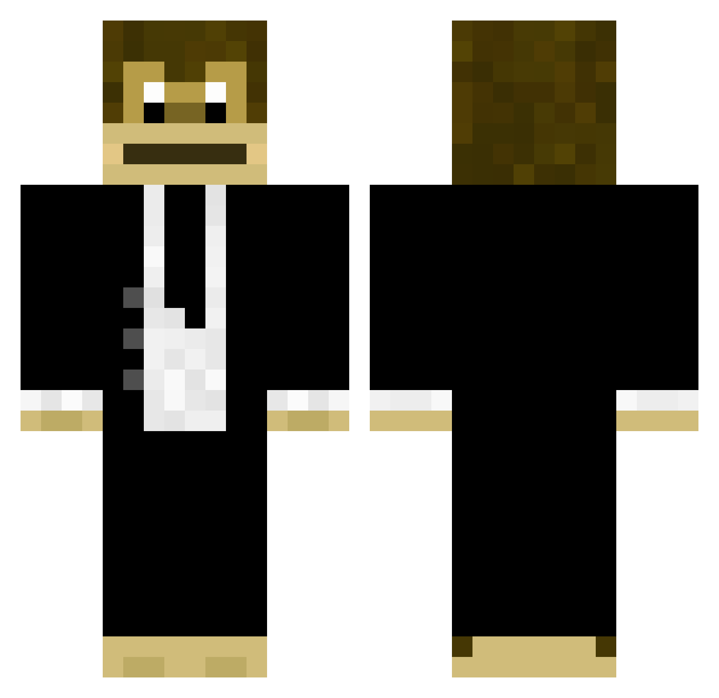 reggierollin Minecraft skin, front and back view