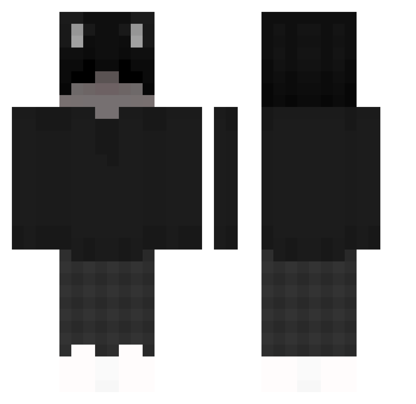 taffee_ Minecraft skin, front and back view