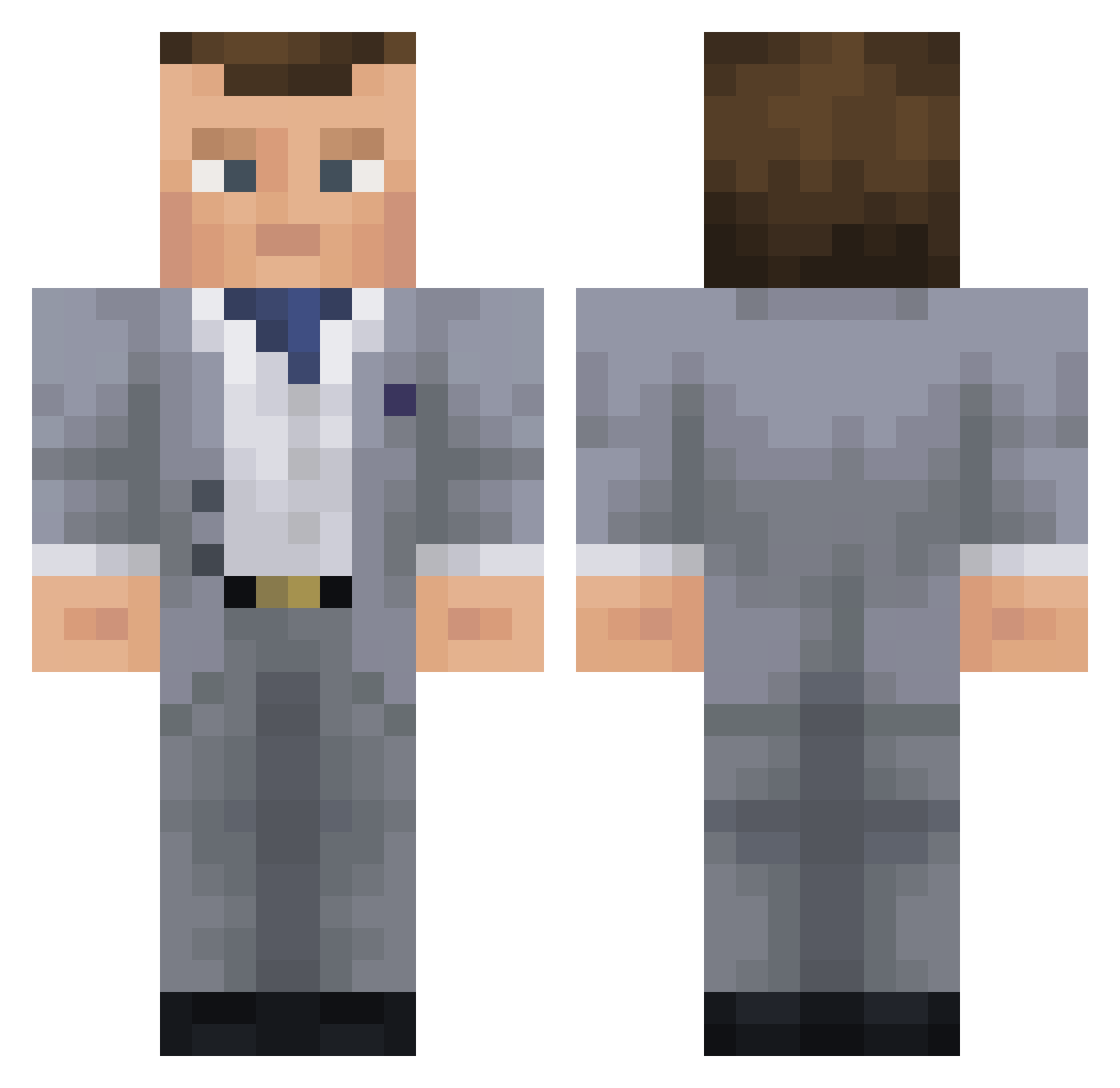 ThePuppyPup Minecraft skin, front and back view