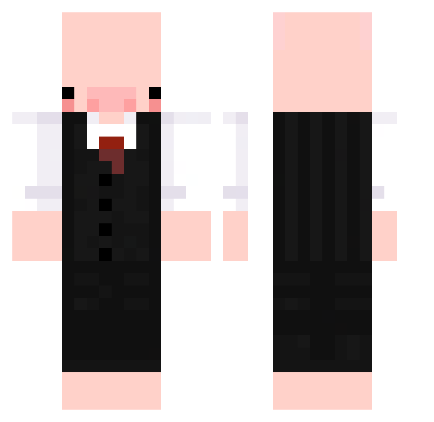 111_AAA Minecraft skin, front and back view