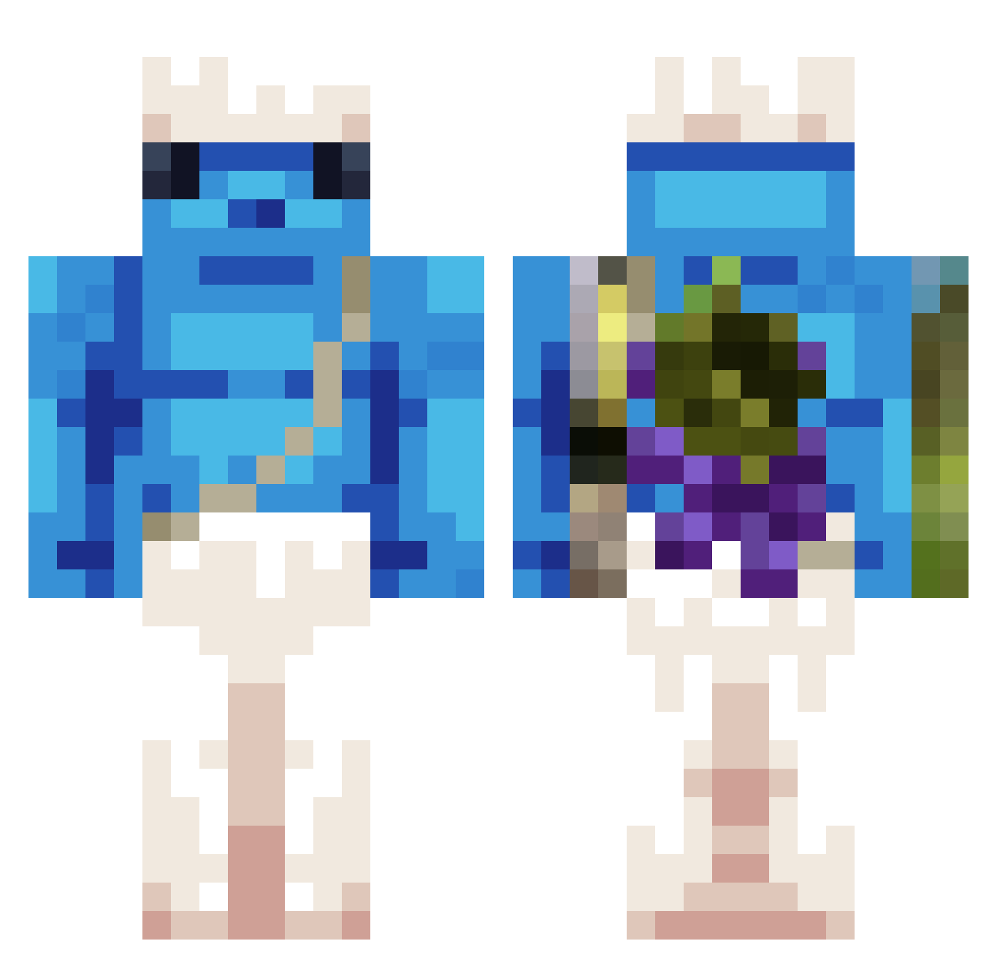 j0aogamer Minecraft skin, front and back view