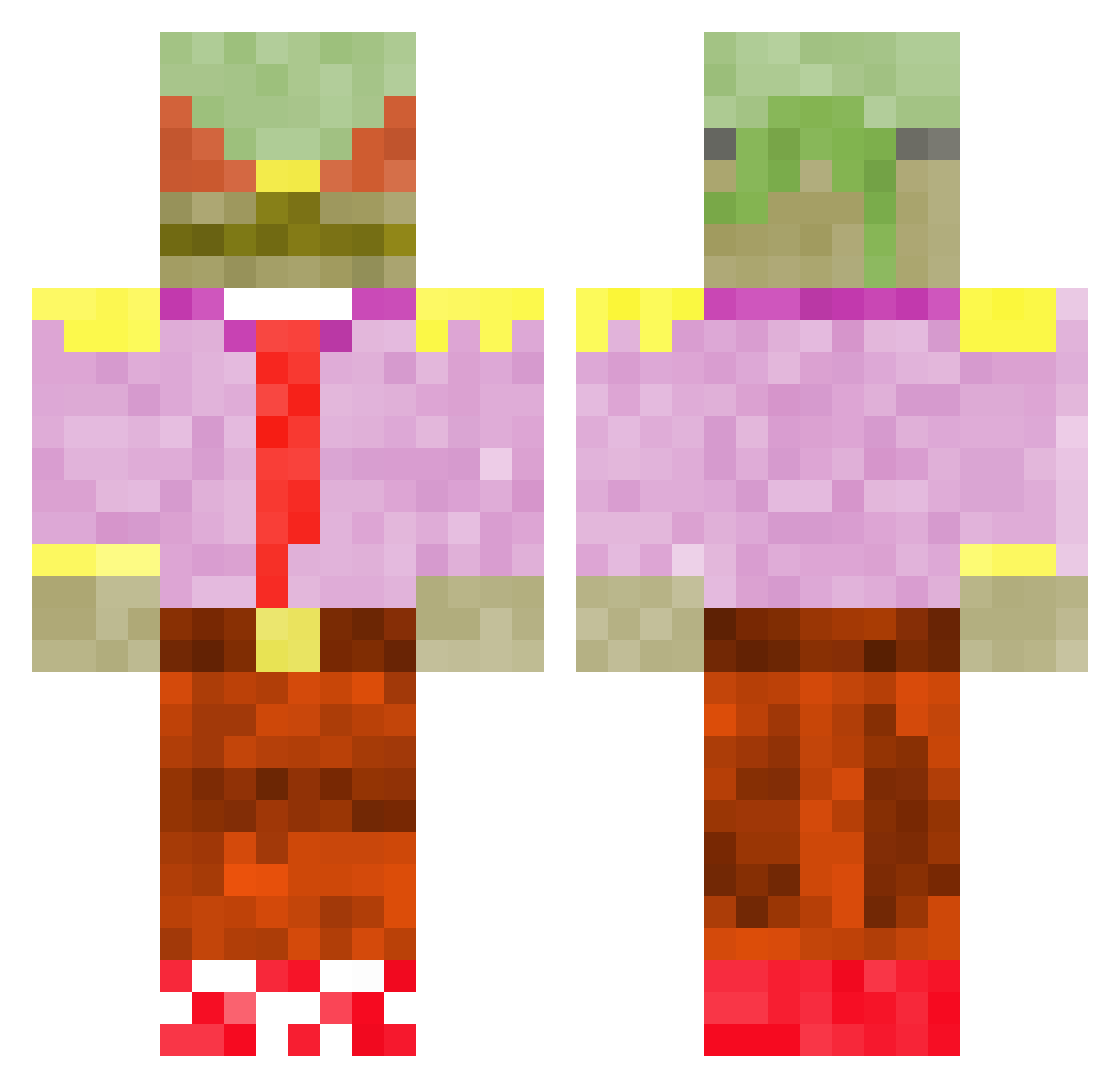 HEHEHEHEEE Minecraft skin, front and back view