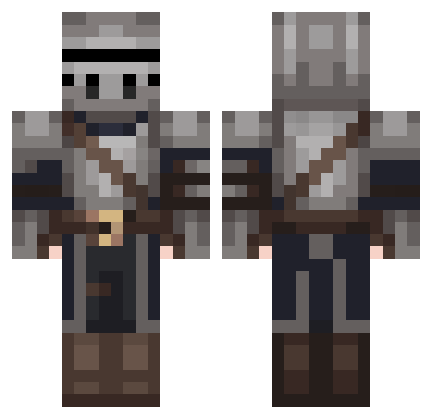 VaderBoy2004 Minecraft skin, front and back view