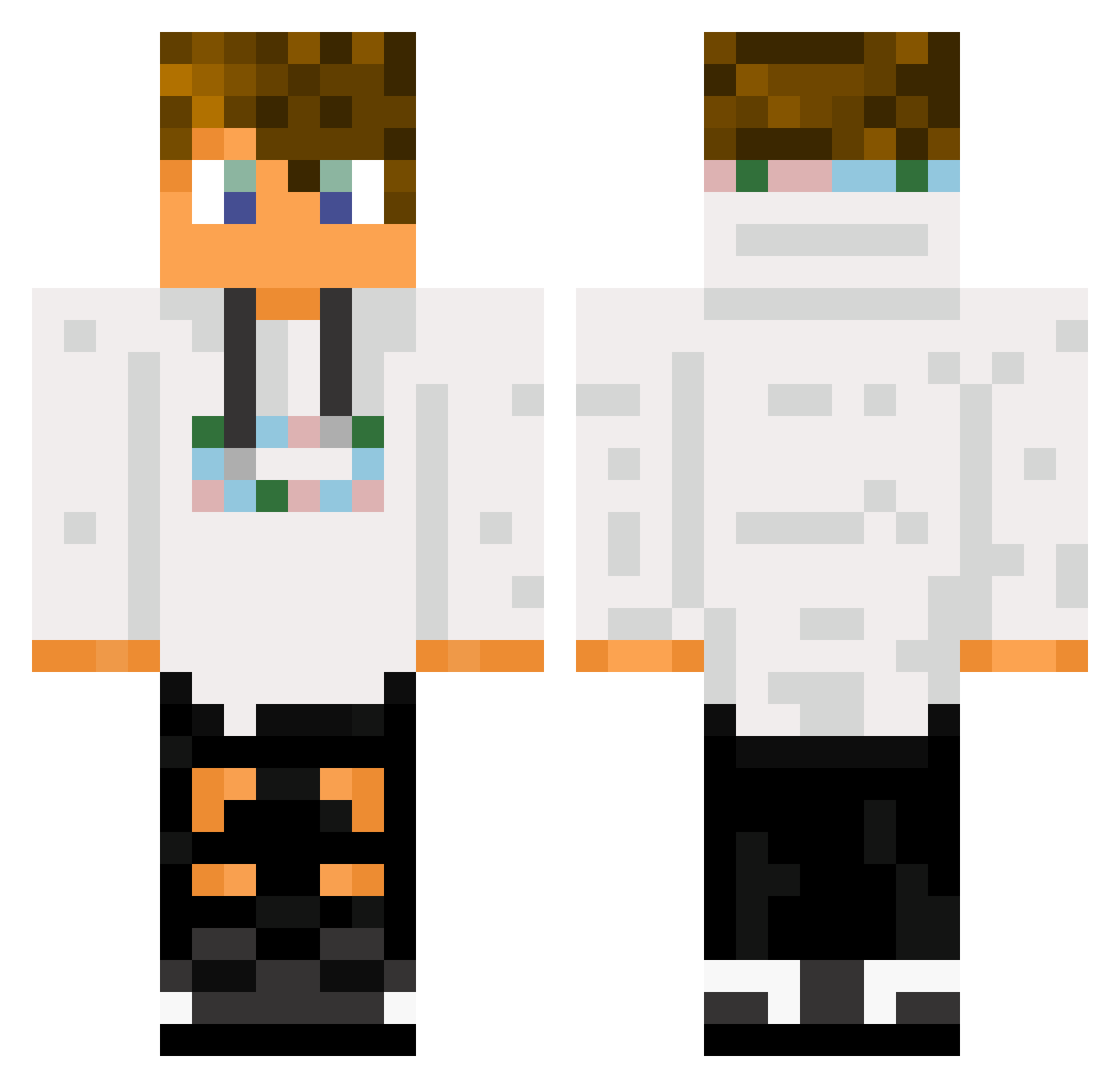 Tigerrm313 Minecraft skin, front and back view