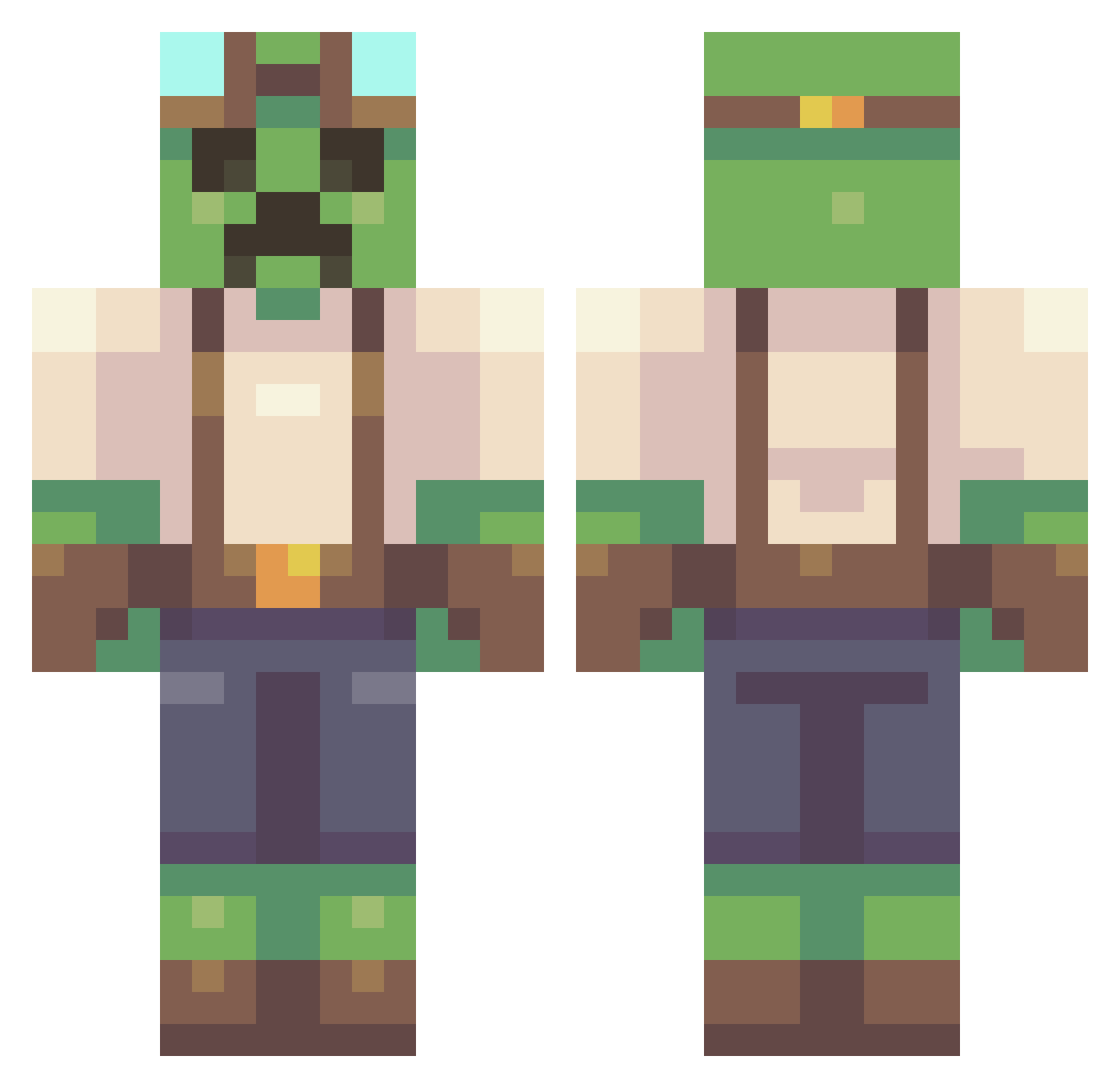 dinosaurkid_76 Minecraft skin, front and back view