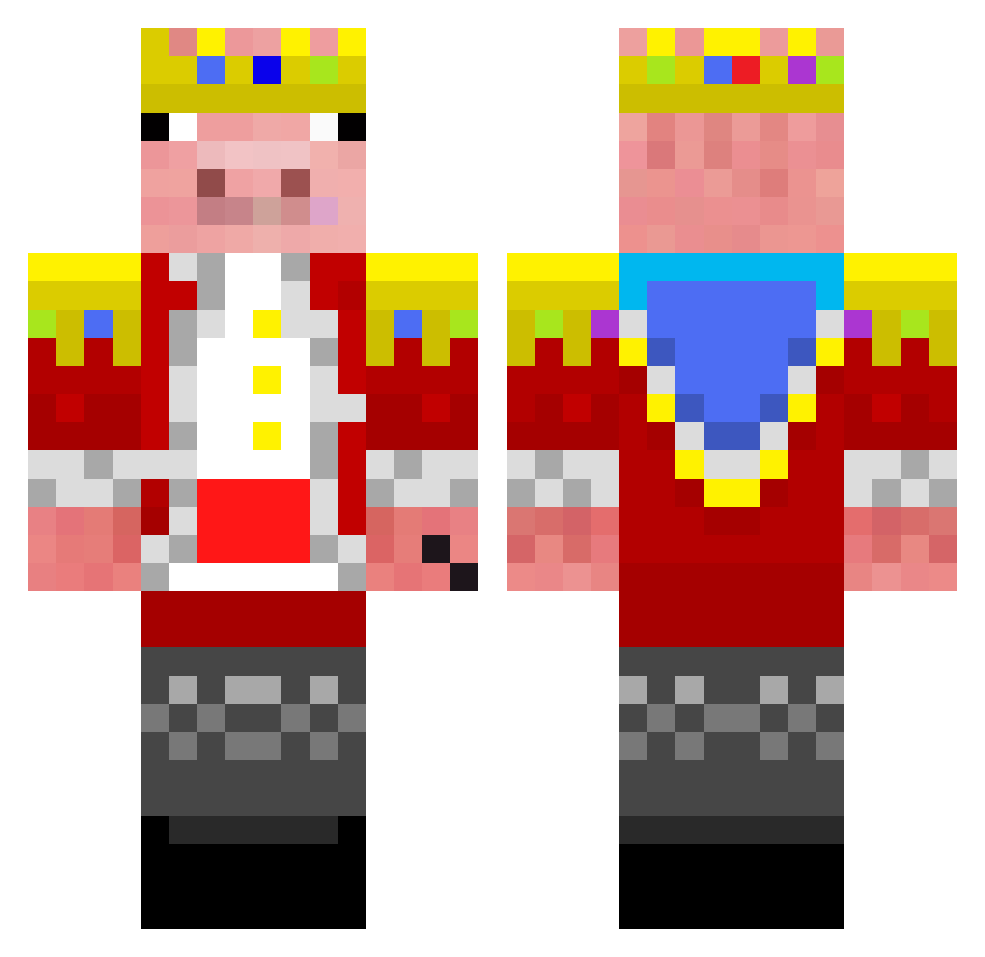 JonathanCreator Minecraft skin, front and back view