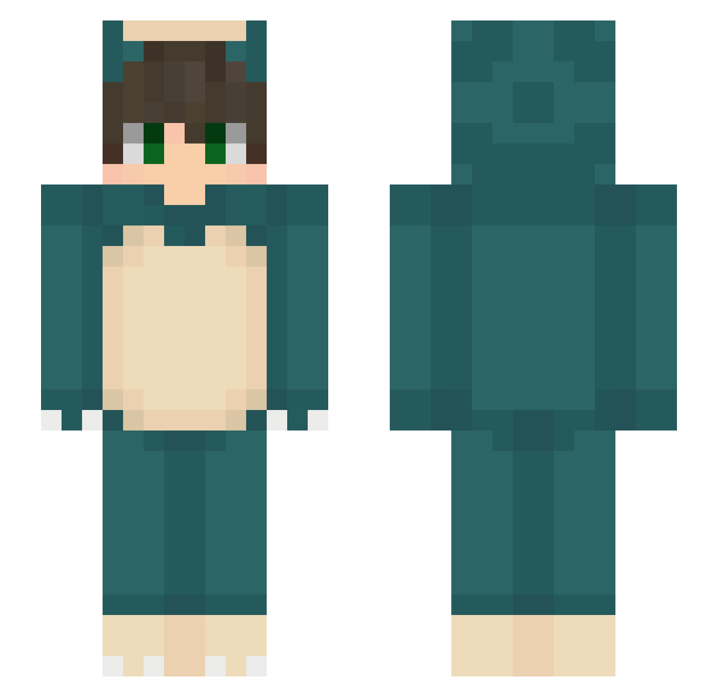 ILikeSalami Minecraft skin, front and back view