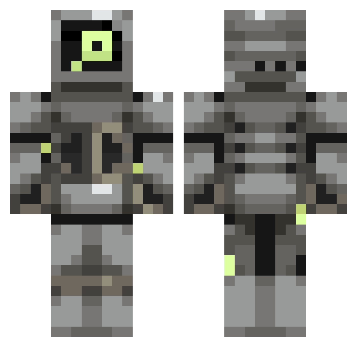 xXpippoculoXx Minecraft skin, front and back view