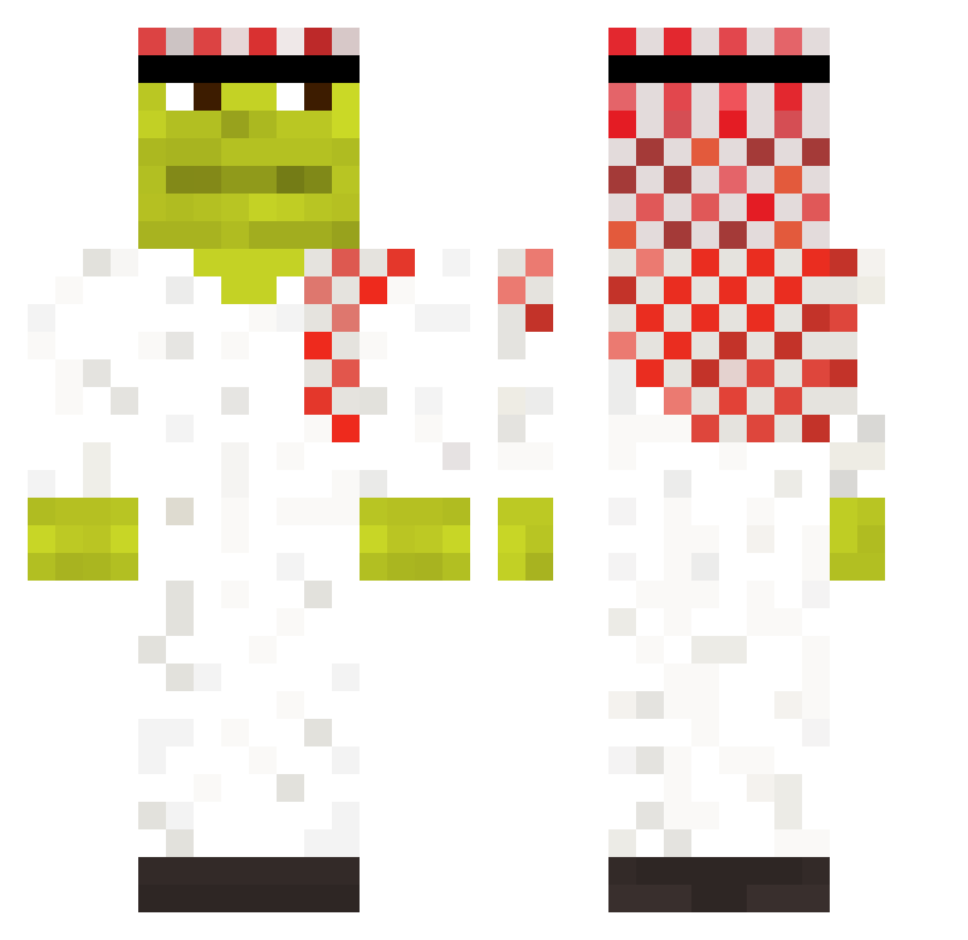 spasen Minecraft skin, front and back view