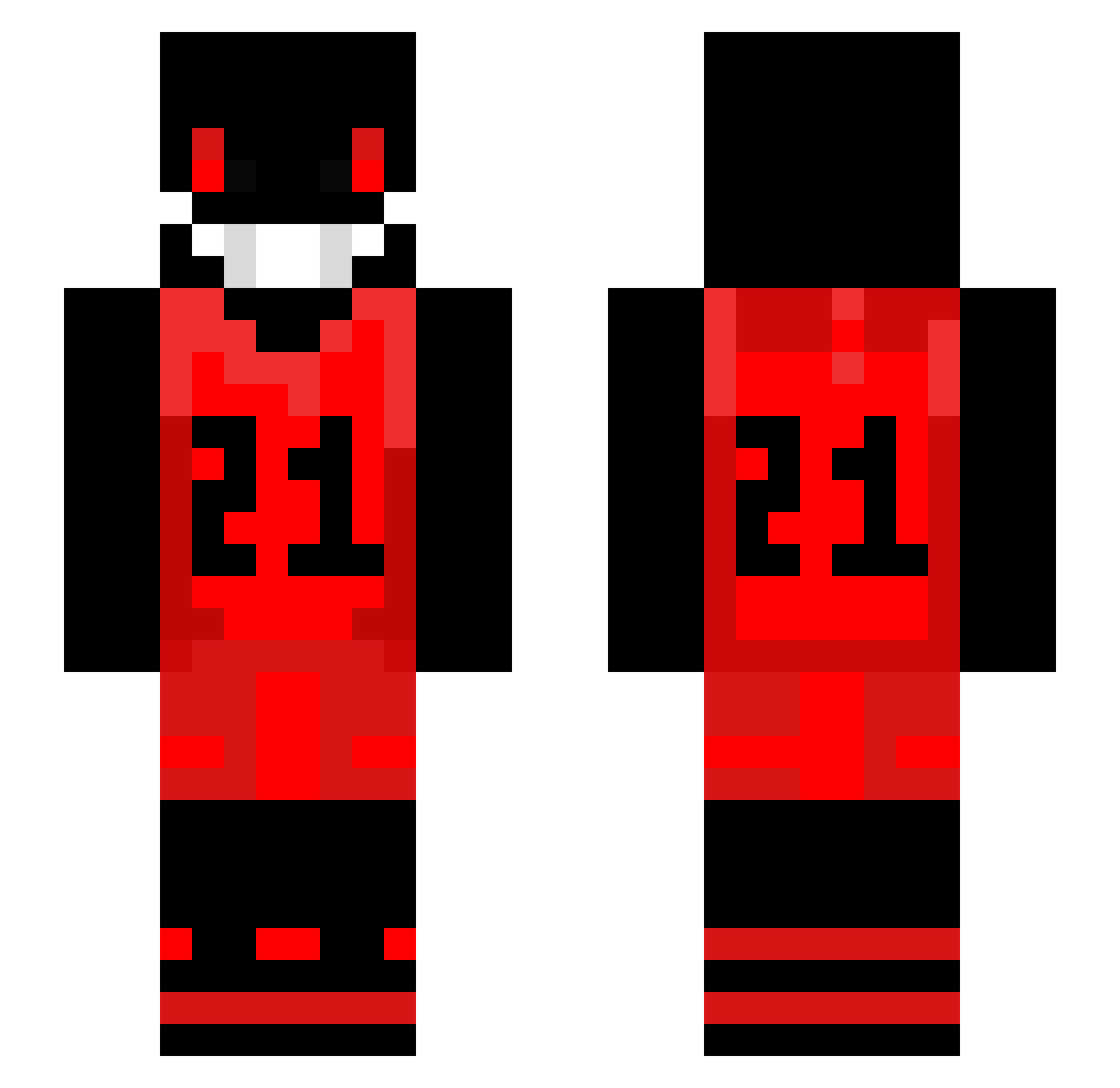 InseptF_x Minecraft skin, front and back view