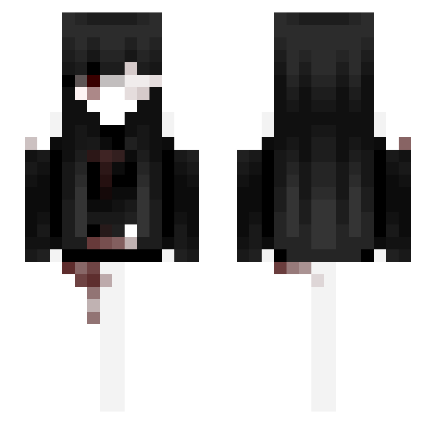 _Zenq Minecraft skin, front and back view